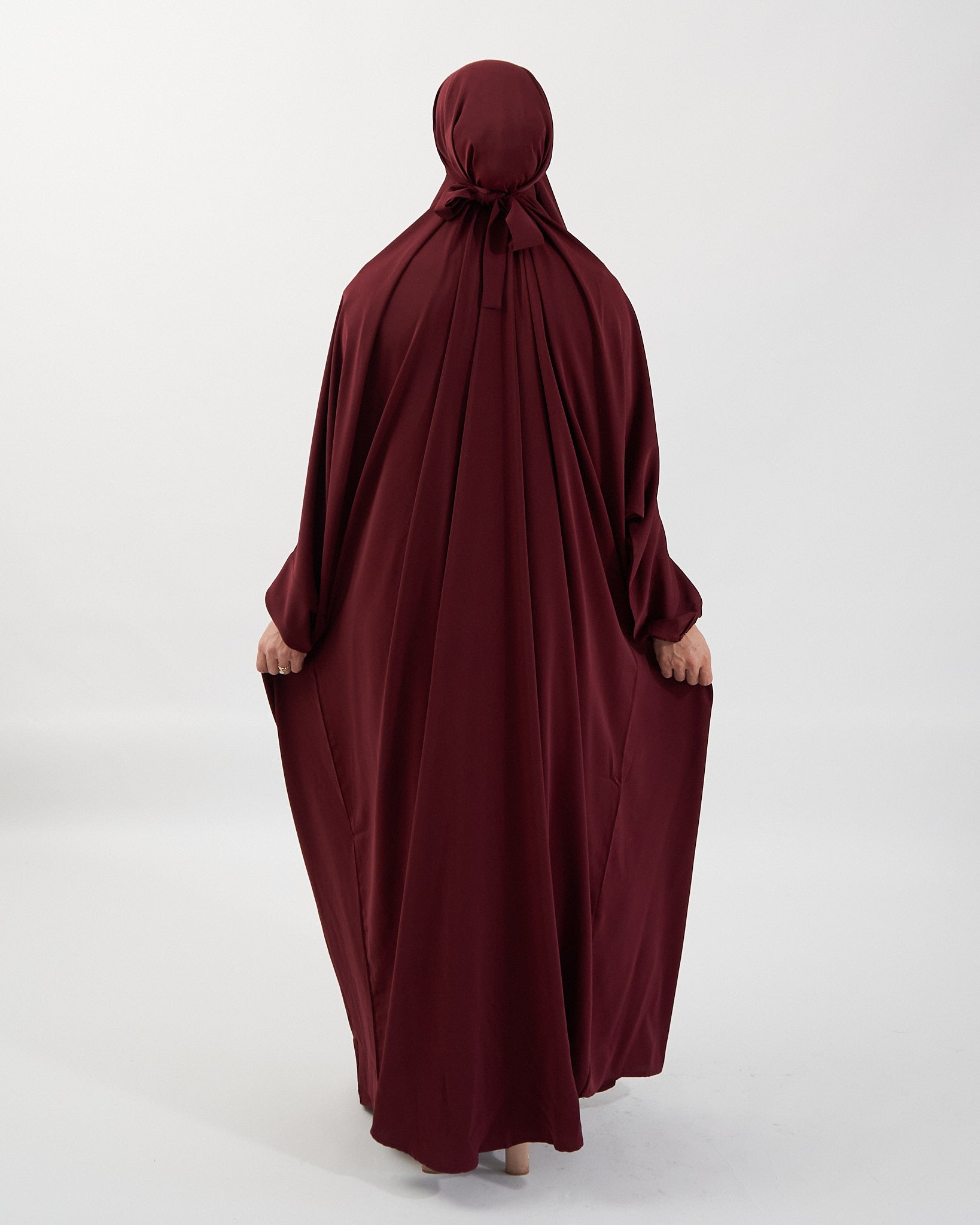Full Length Prayer Jilbab - Maroon Jilbab Fajr Noor