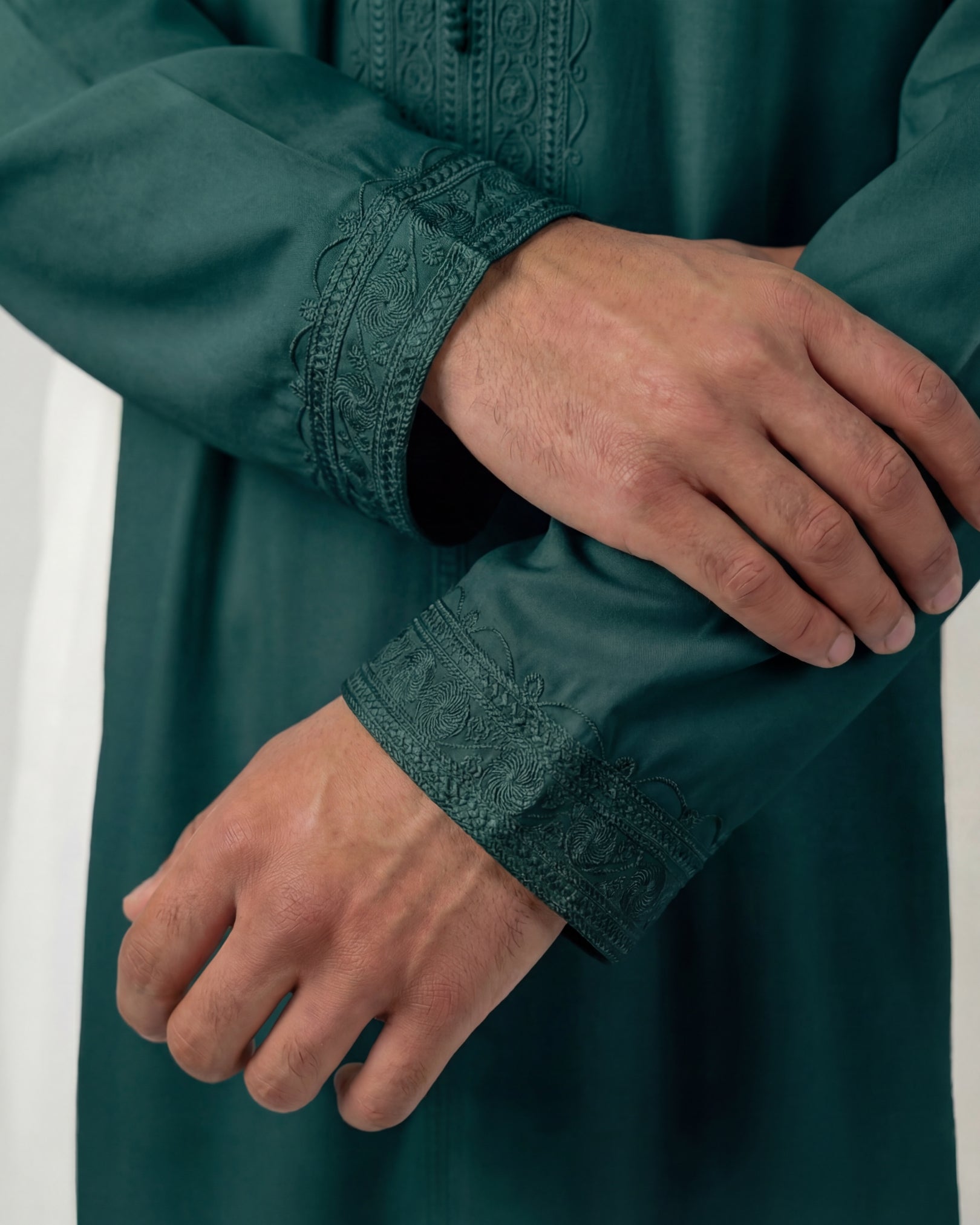 Premium Moroccan Thobe - Emerald