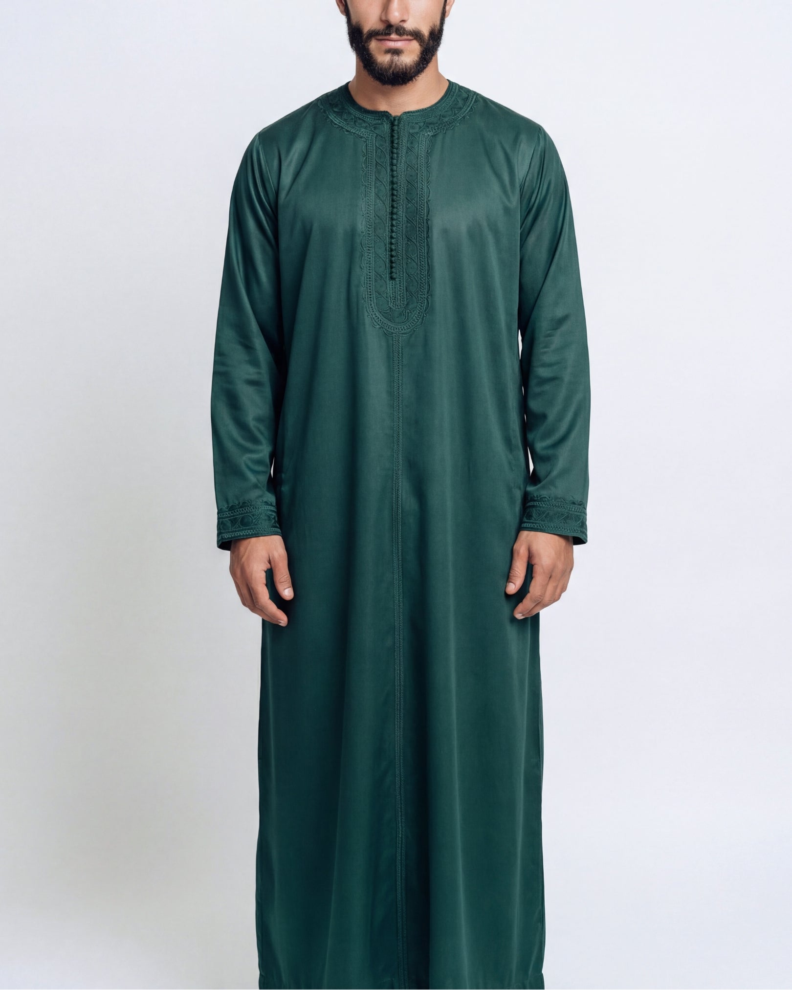 Premium Moroccan Thobe - Emerald