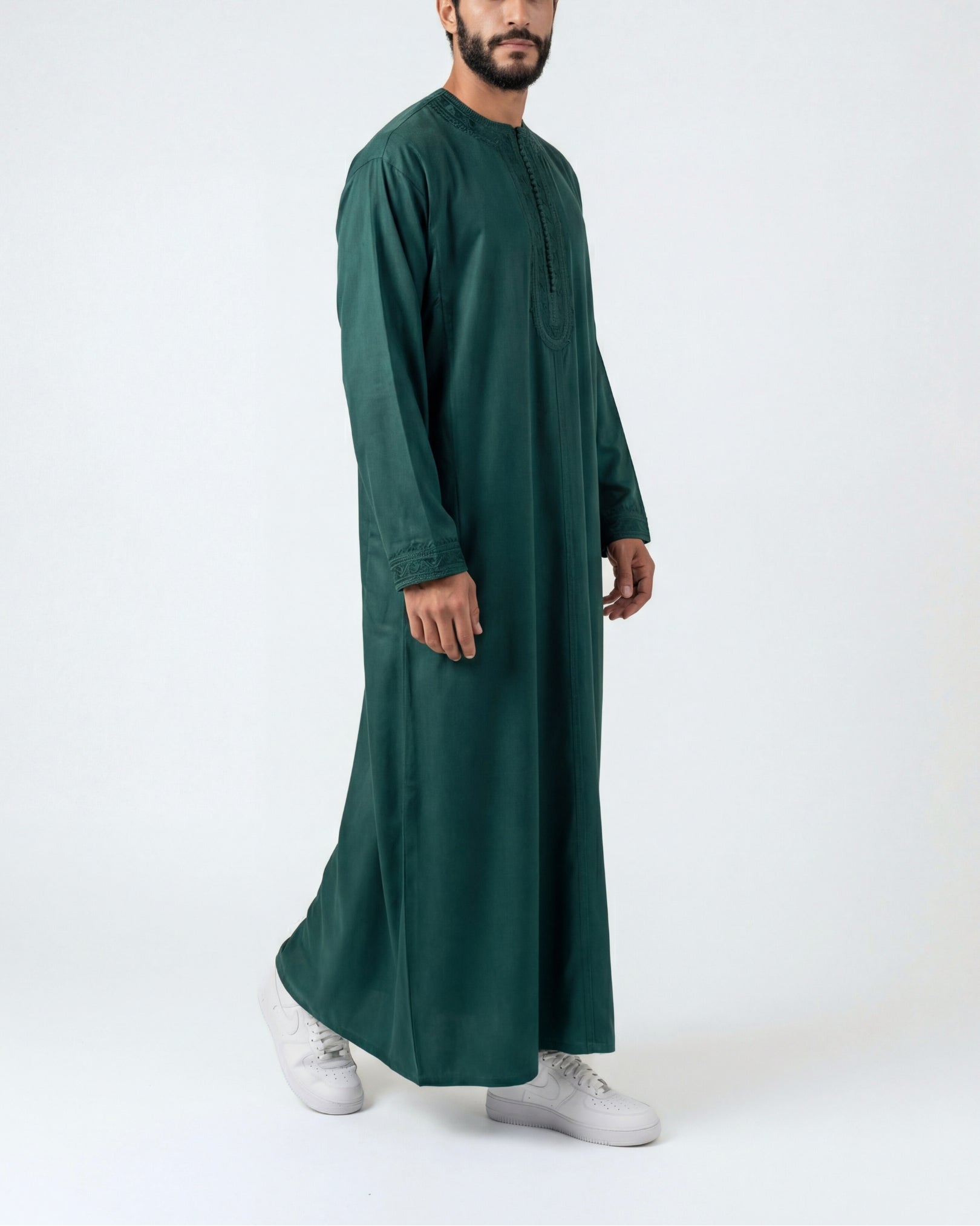 Premium Moroccan Thobe - Emerald