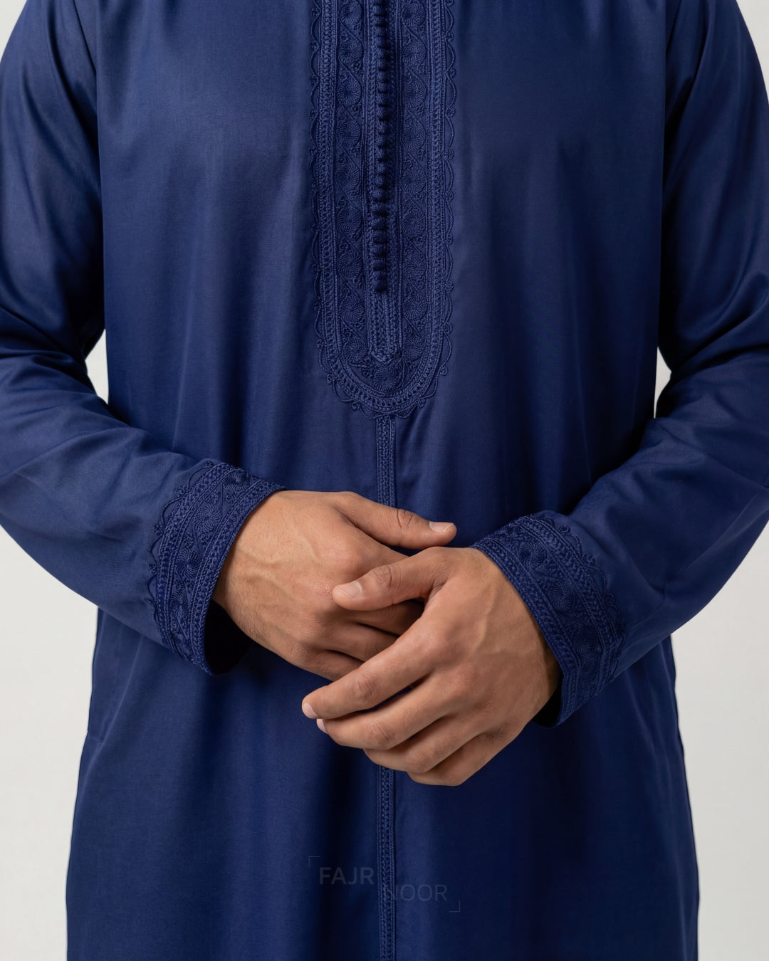 Premium Moroccan Thobe - Navy