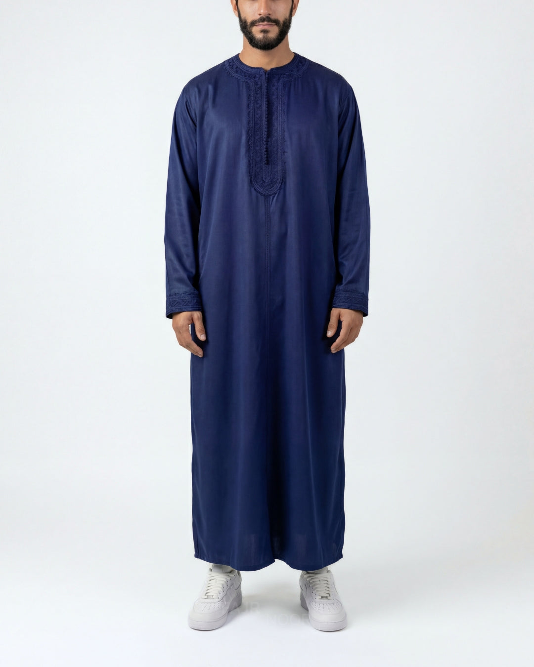 Premium Moroccan Thobe - Navy