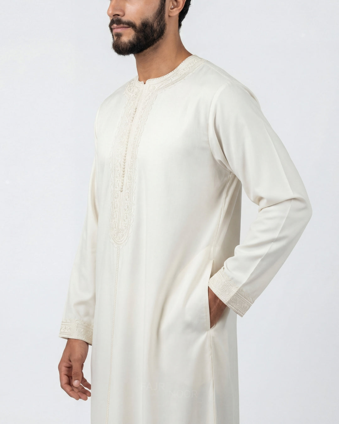Premium Moroccan Thobe - White