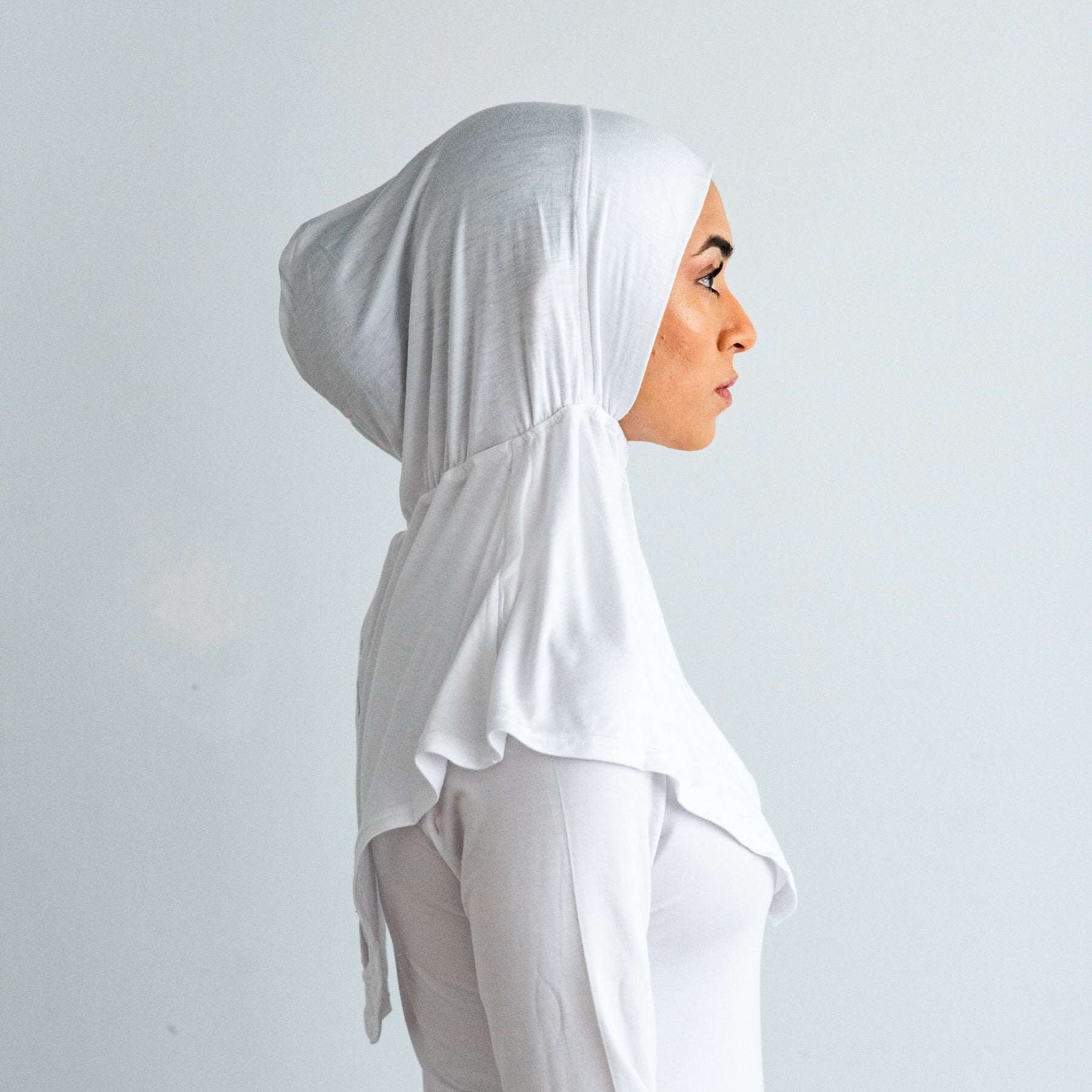 Ninja Hijab Cap - White Hijab Cap Fajr Noor