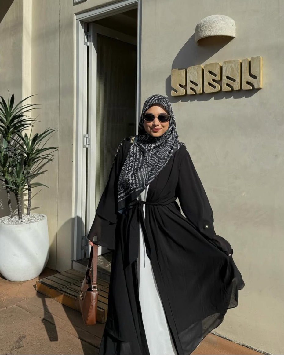 Aisha Abaya with Hijab - Black