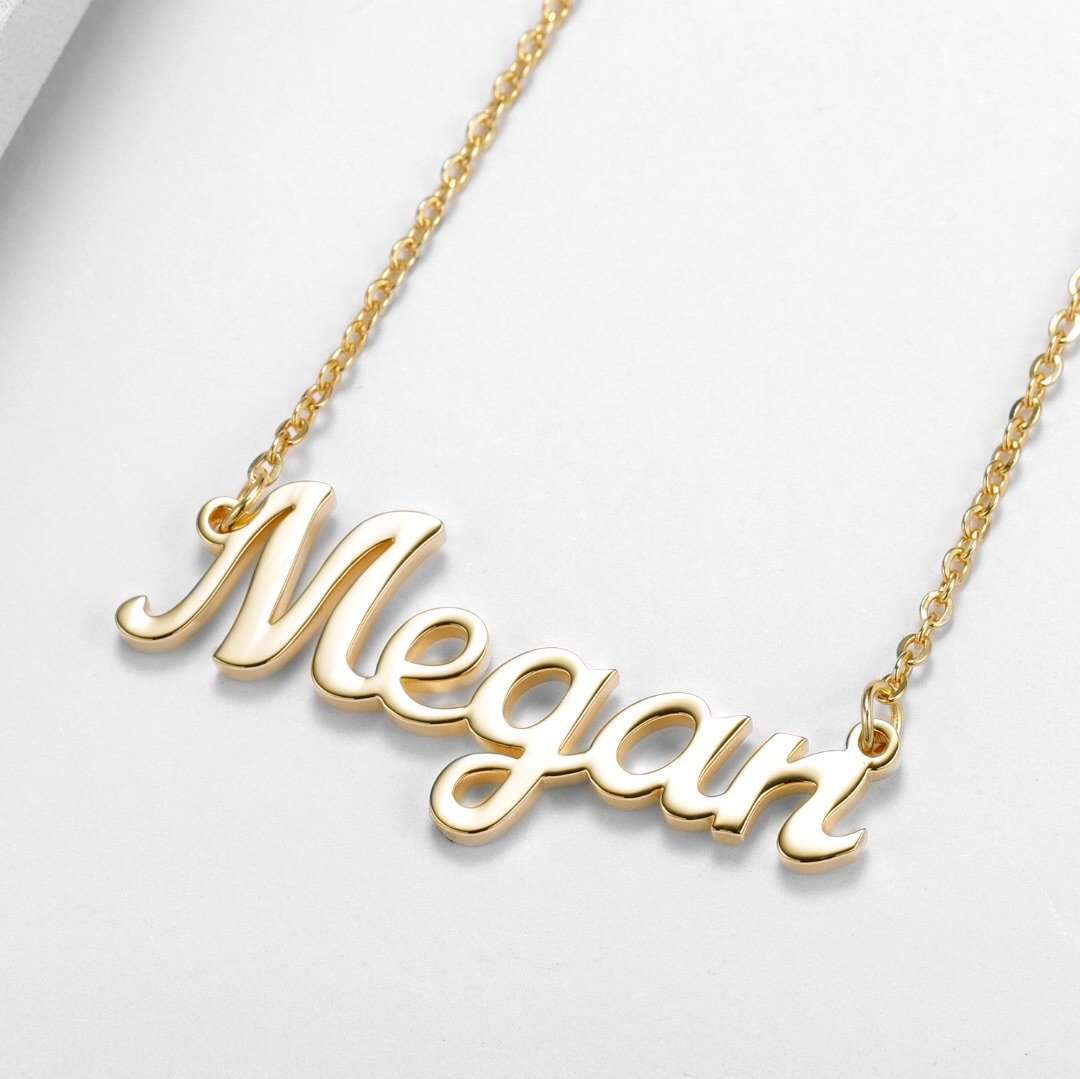 Custom English Name Necklace - Custom Name Necklace - Fajr Noor