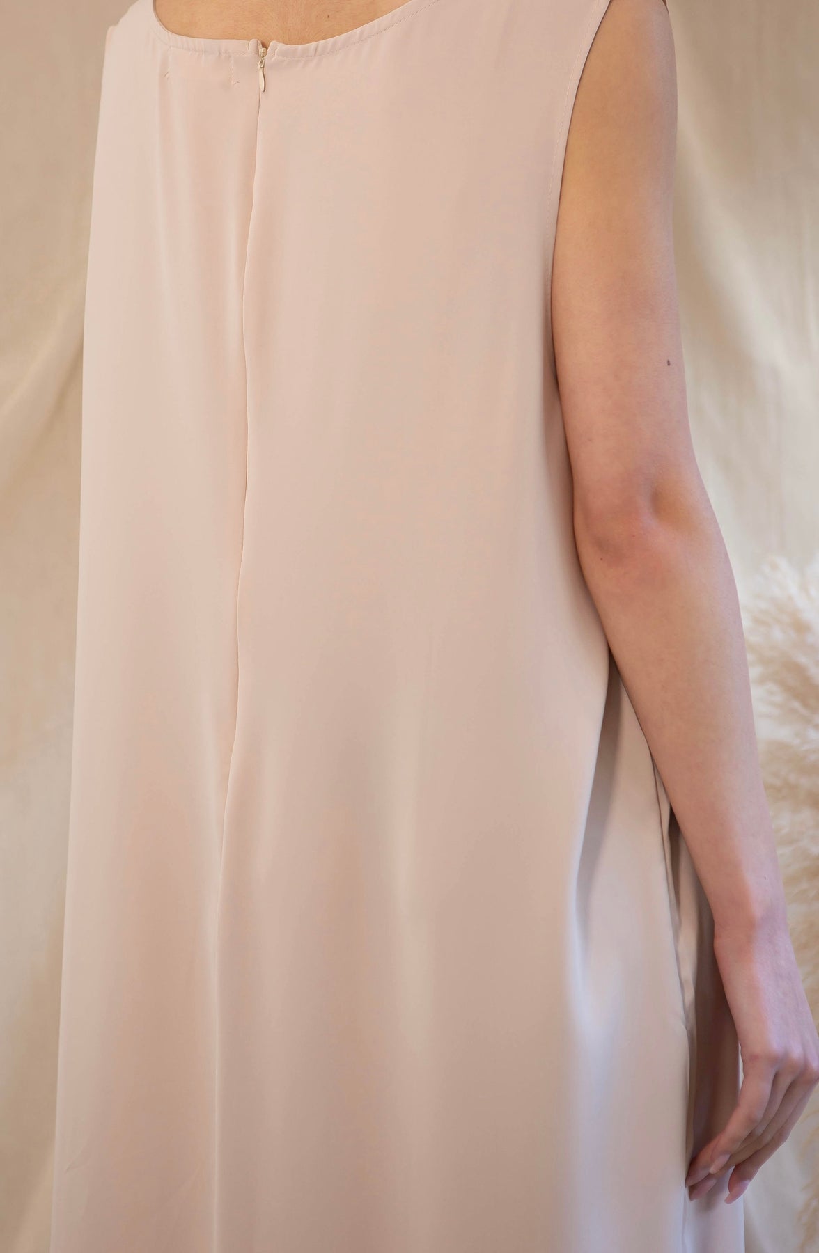 Cream Sleeveless Slip Dress Slip Dress Fajr Noor