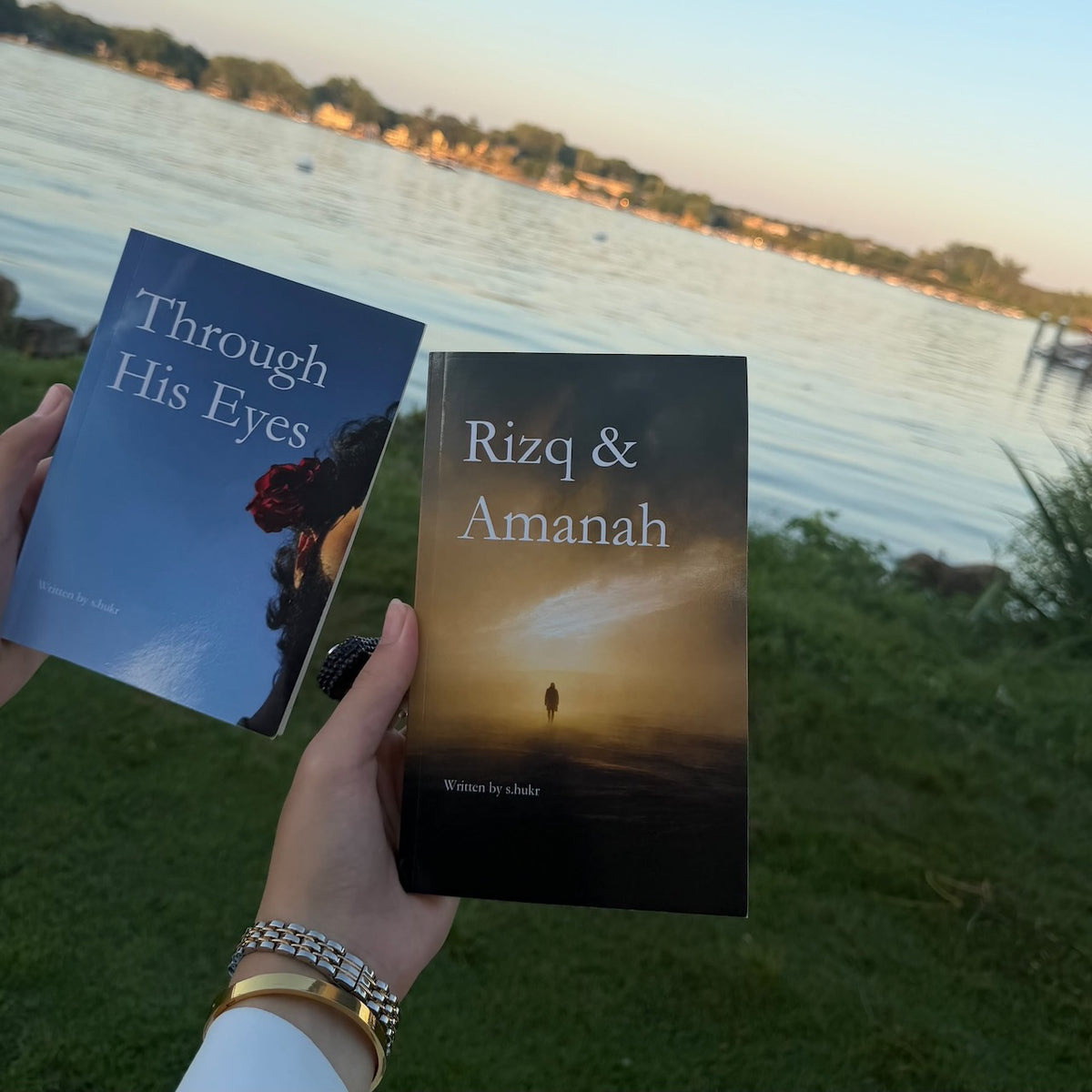 Rizq and Amanah Book with Through His Eyes Book Inspirational Islamic Quotes Book