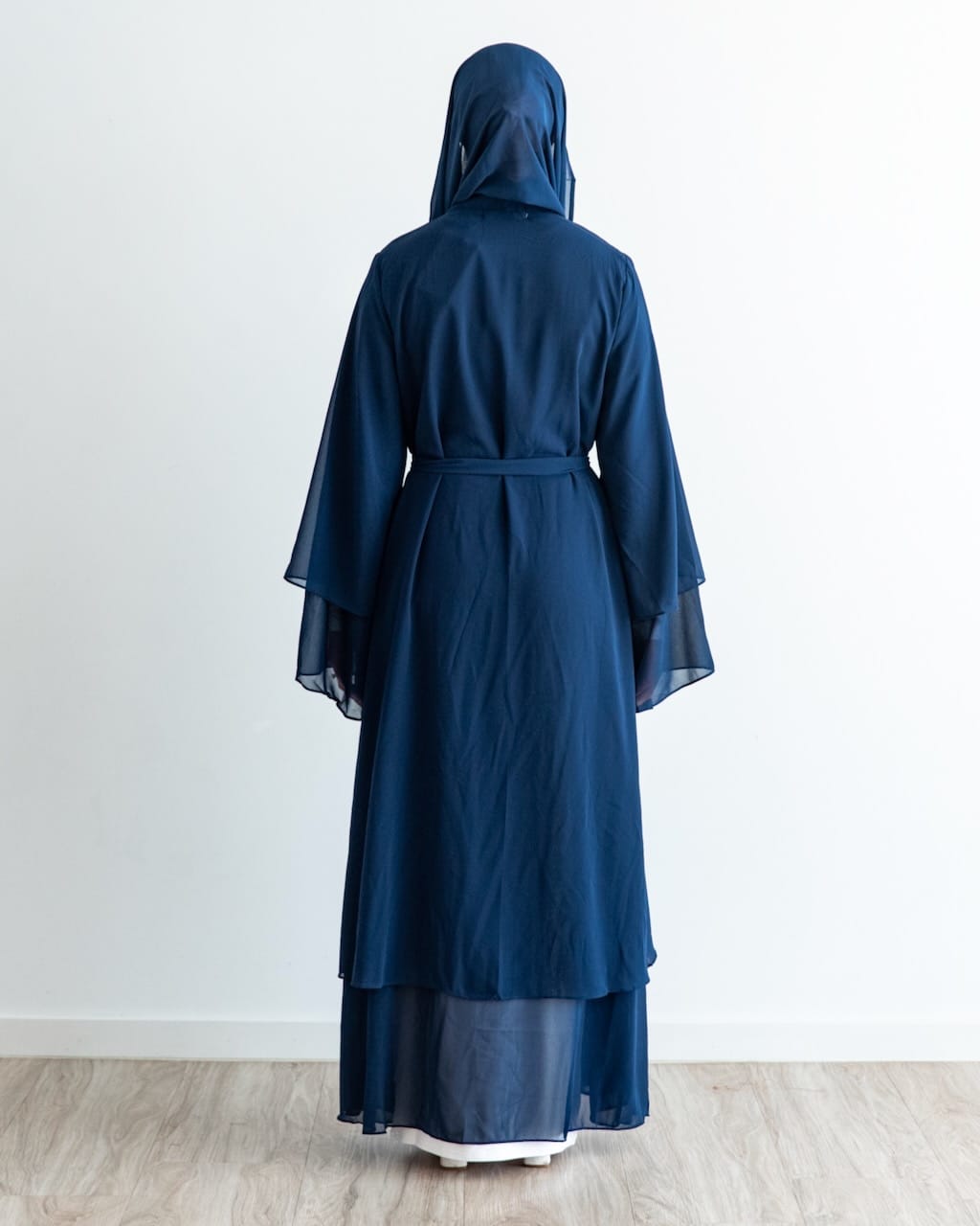 Aisha Abaya with Hijab - Navy Open Abaya Fajr Noor
