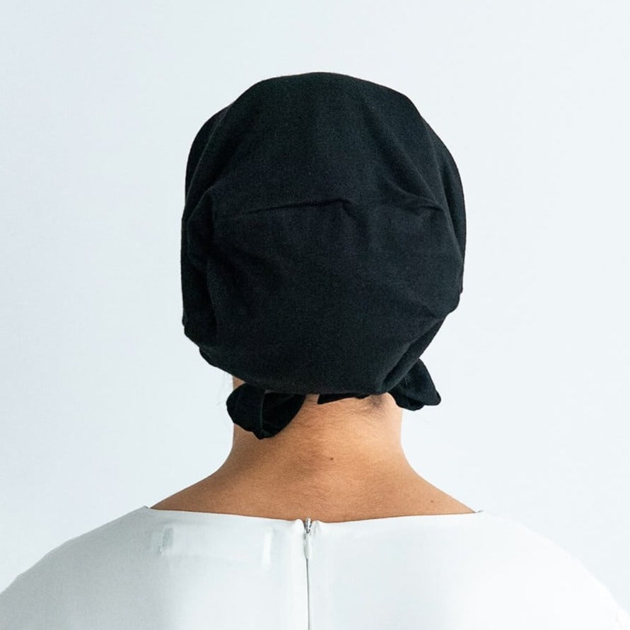 Silk Hijab Cap - Black Hijab Cap Fajr Noor