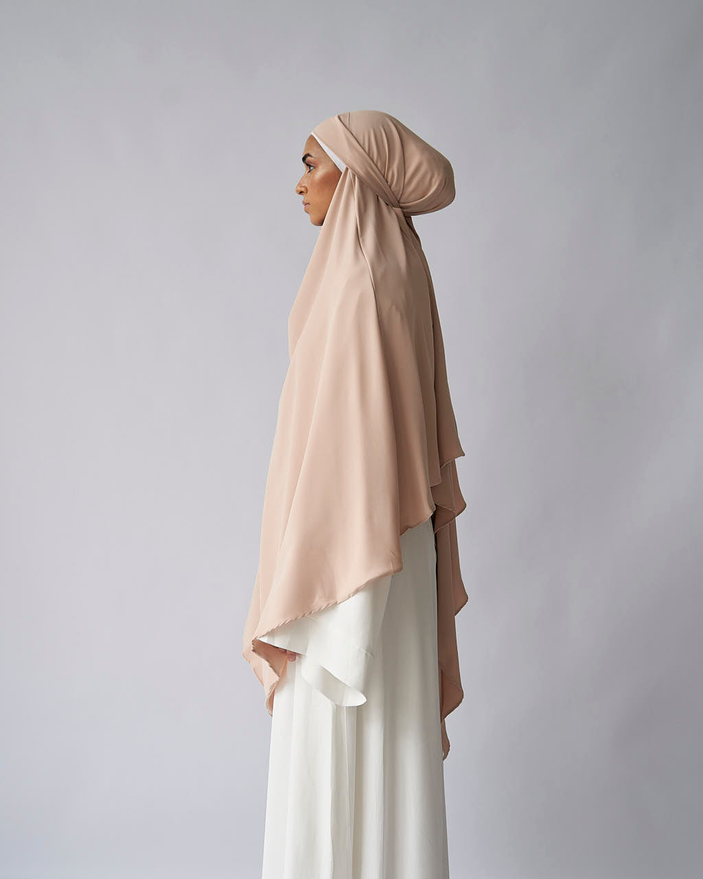 Cream Khimar Khimar Fajr Noor