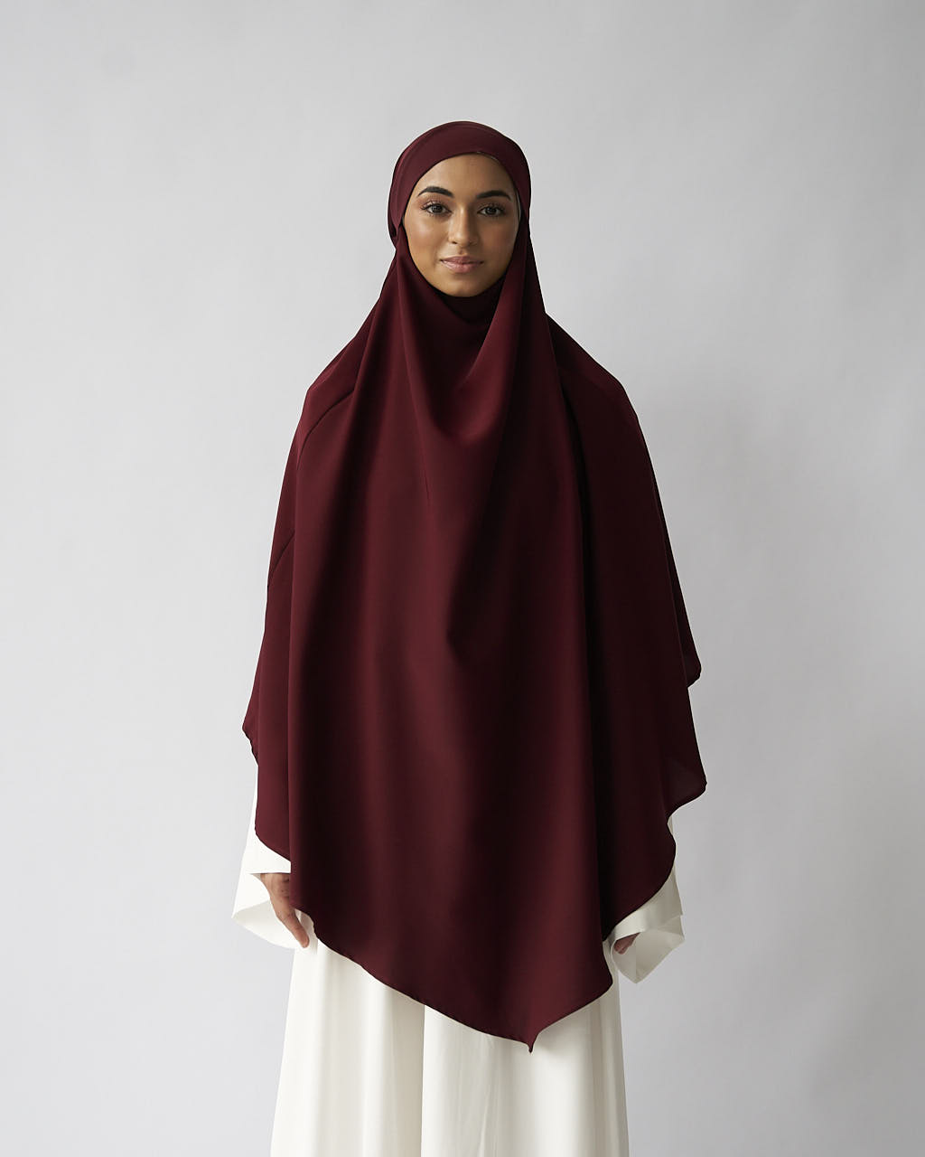 Maroon Khimar Khimar Fajr Noor