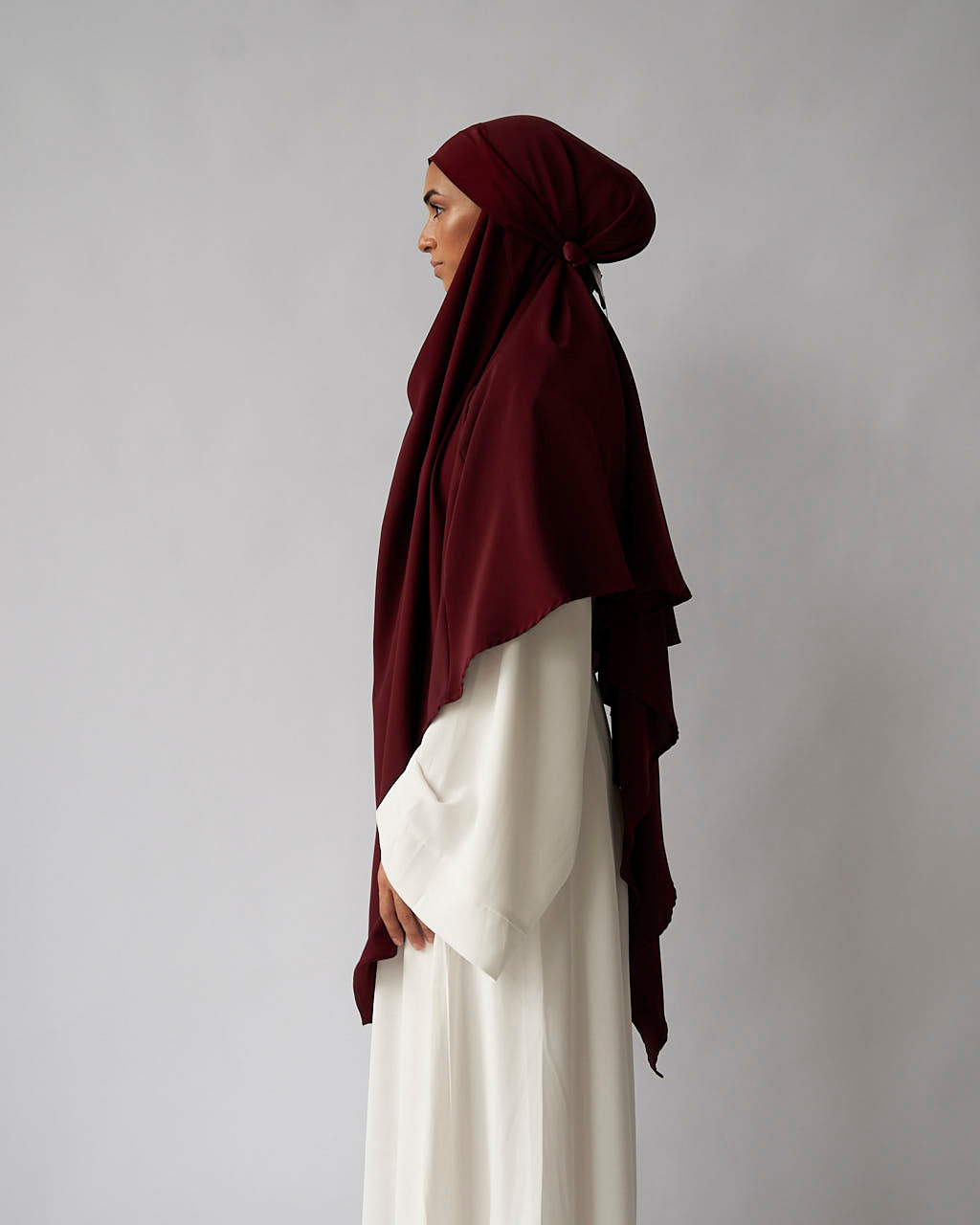 Maroon Khimar Khimar Fajr Noor