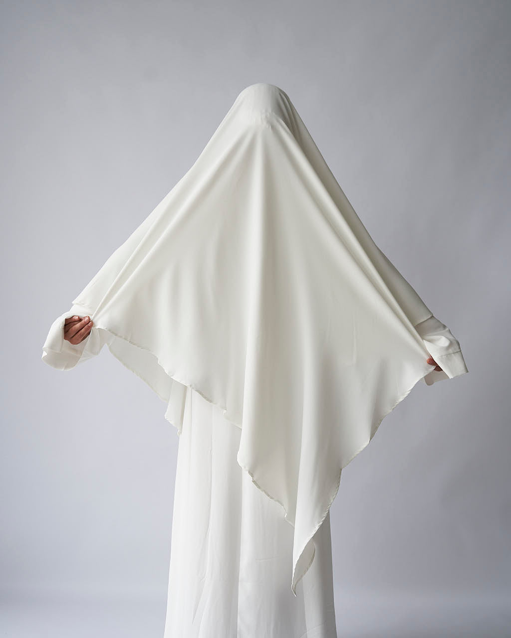 White Khimar Khimar Fajr Noor