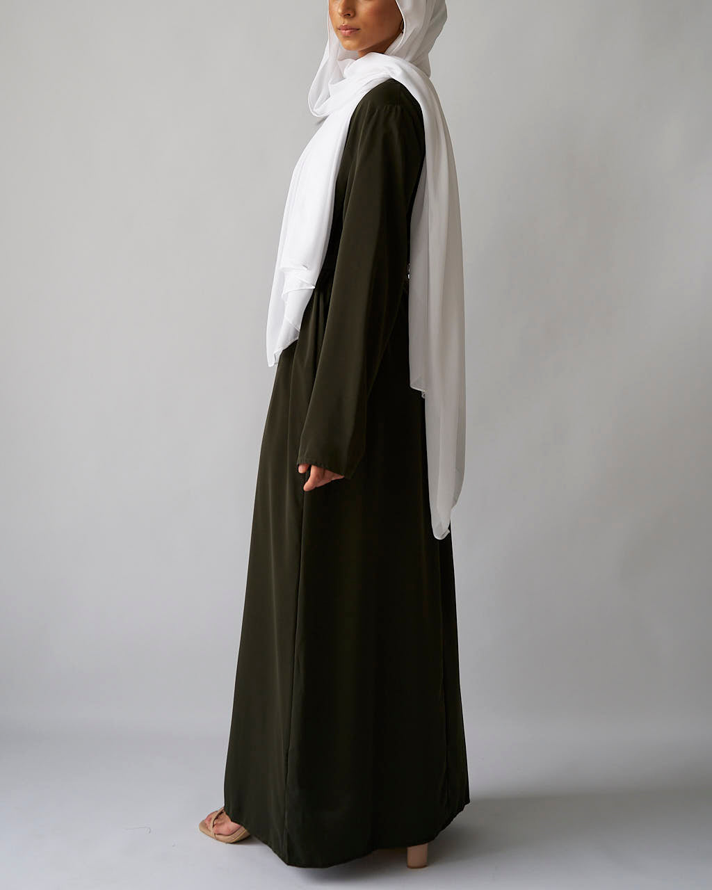 Essential Abaya - Khaki - Essential Abaya - Fajr Noor