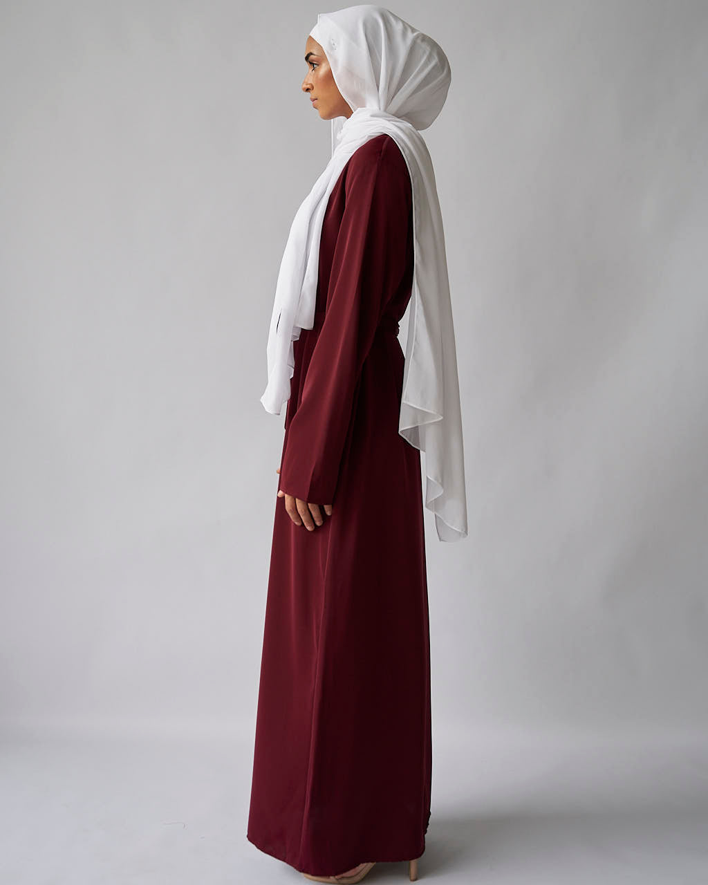 Essential Abaya - Maroon - Essential Abaya - Fajr Noor