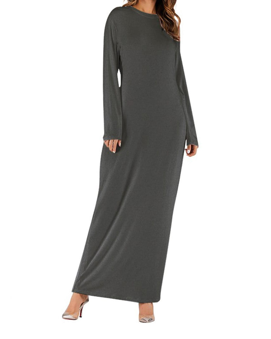 Grey Slip Dress Slip Dress Fajr Noor