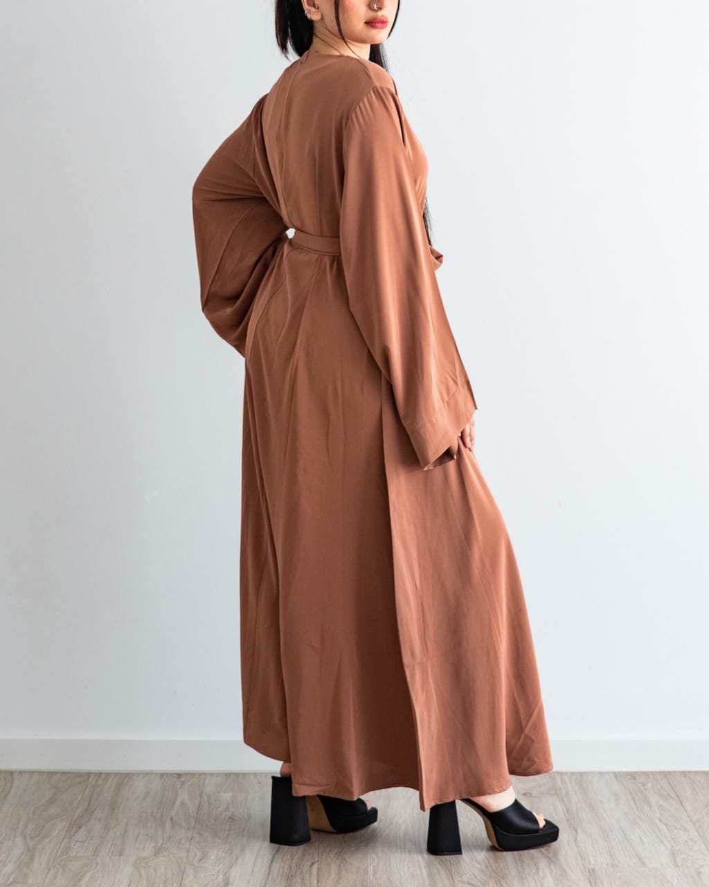 Khatijah Abaya - Brown - Closed Abaya - Fajr Noor