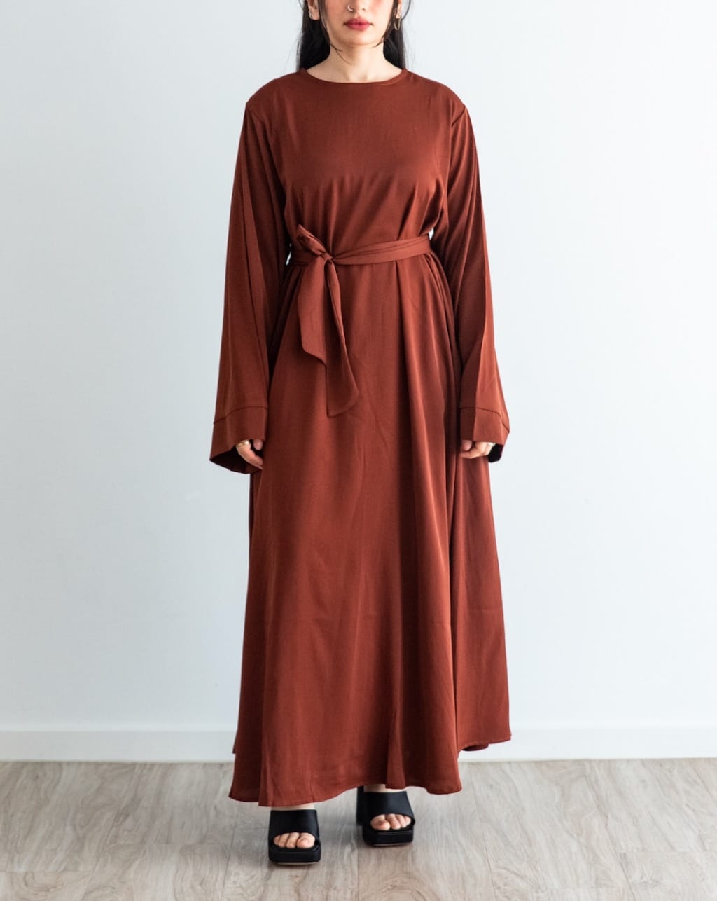 Khatijah Abaya - Chocolate - Closed Abaya - Fajr Noor