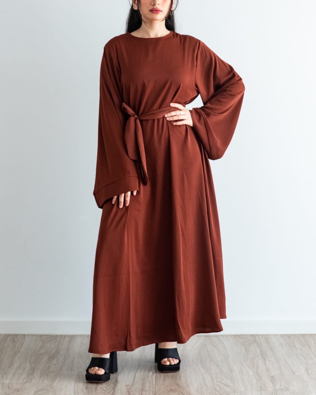 Khatijah Abaya - Chocolate - Closed Abaya - Fajr Noor