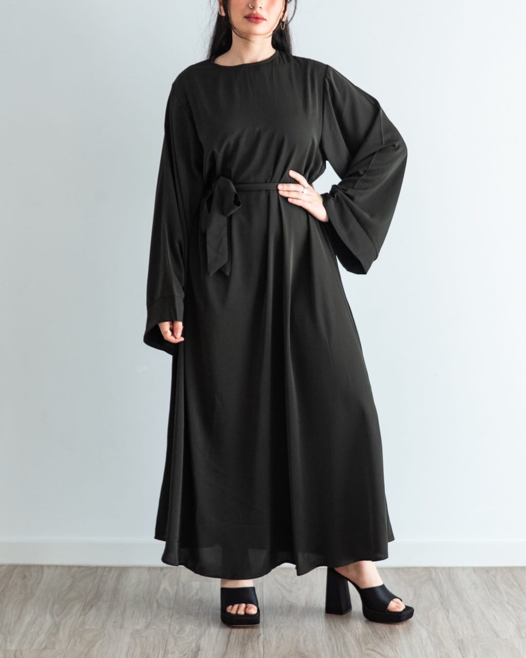 Khatijah Abaya - Khaki - Closed Abaya - Fajr Noor