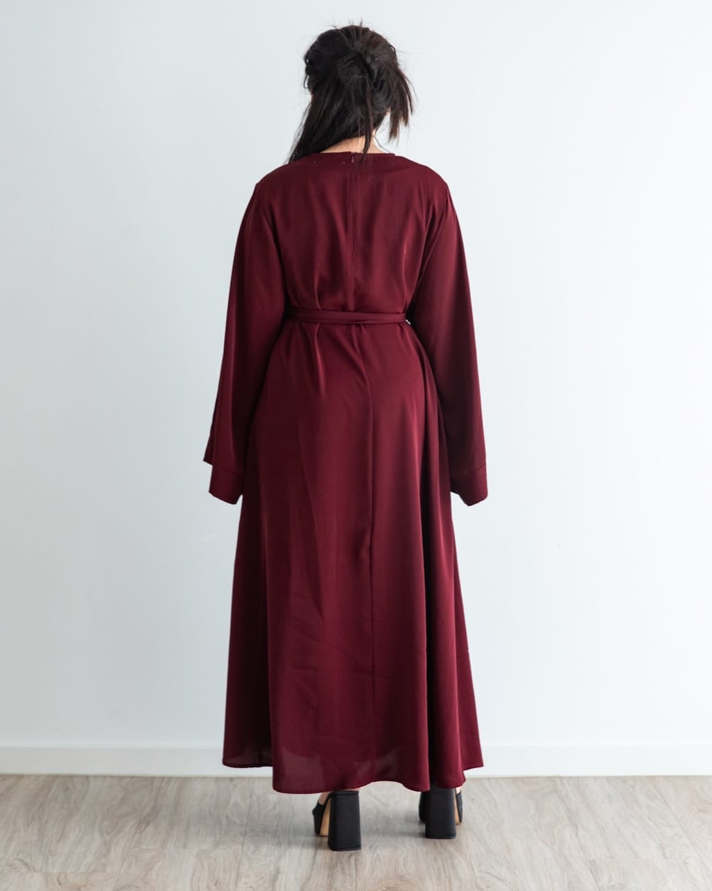 Khatijah Abaya - Maroon - Closed Abaya - Fajr Noor