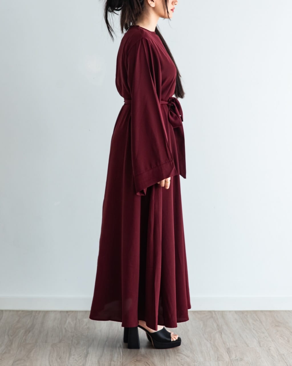 Khatijah Abaya - Maroon - Closed Abaya - Fajr Noor