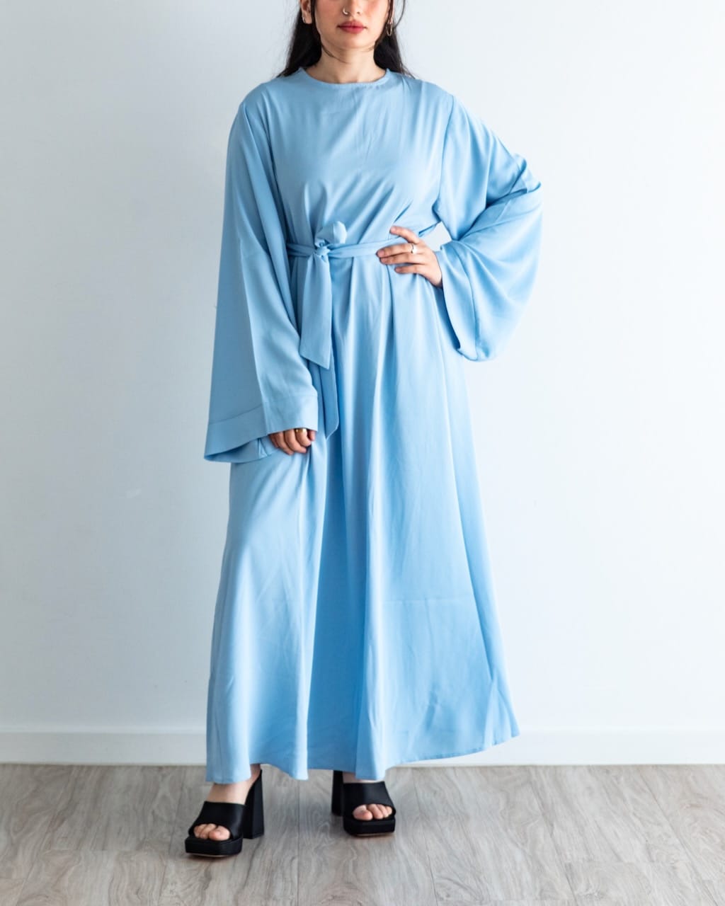 Khatijah Abaya - Sky Blue - Closed Abaya - Fajr Noor