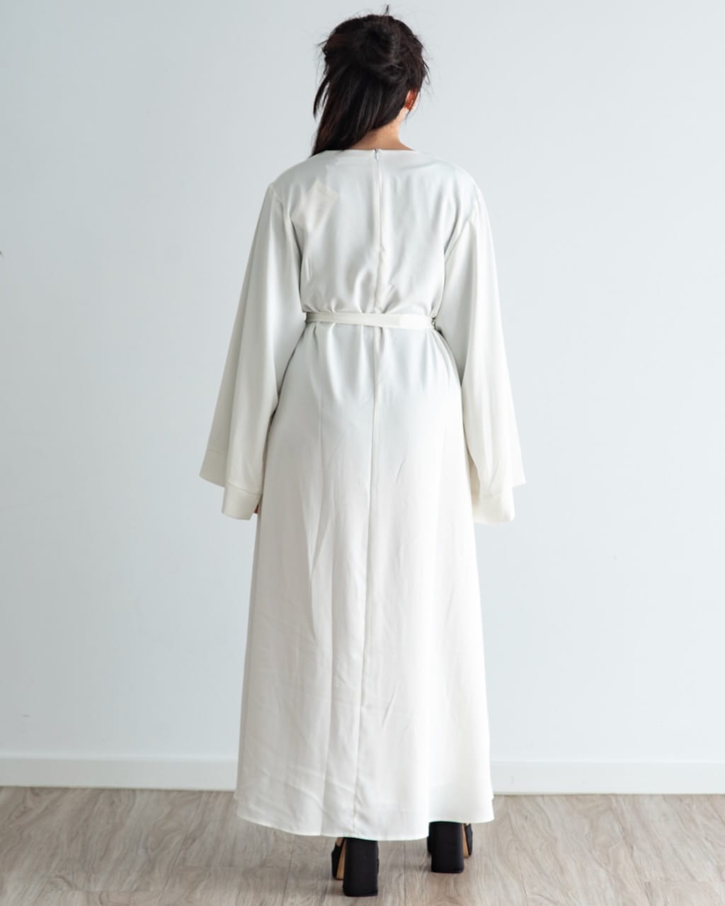 Khatijah Abaya - White - Closed Abaya - Fajr Noor