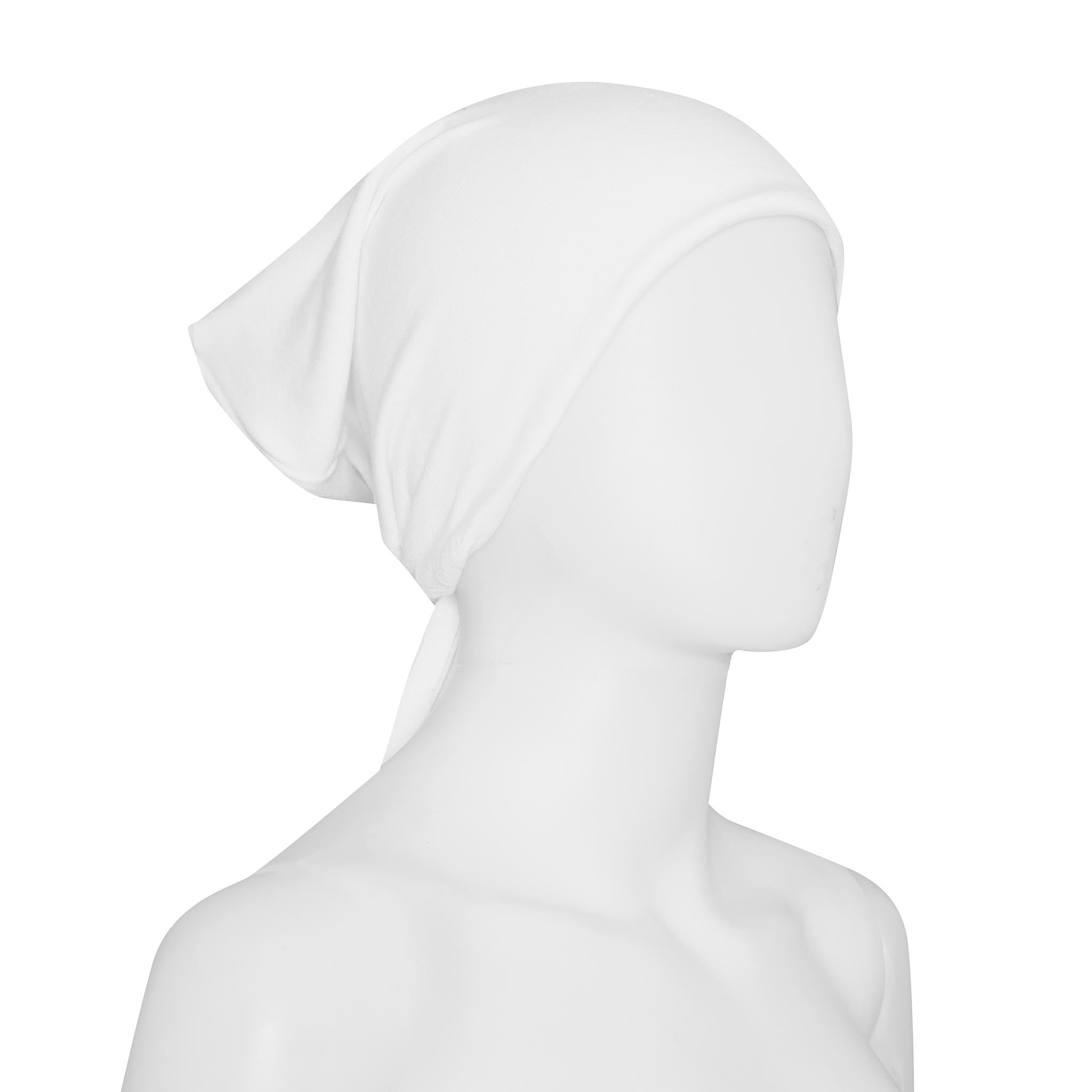 Silk Hijab Cap - White Hijab Cap Fajr Noor