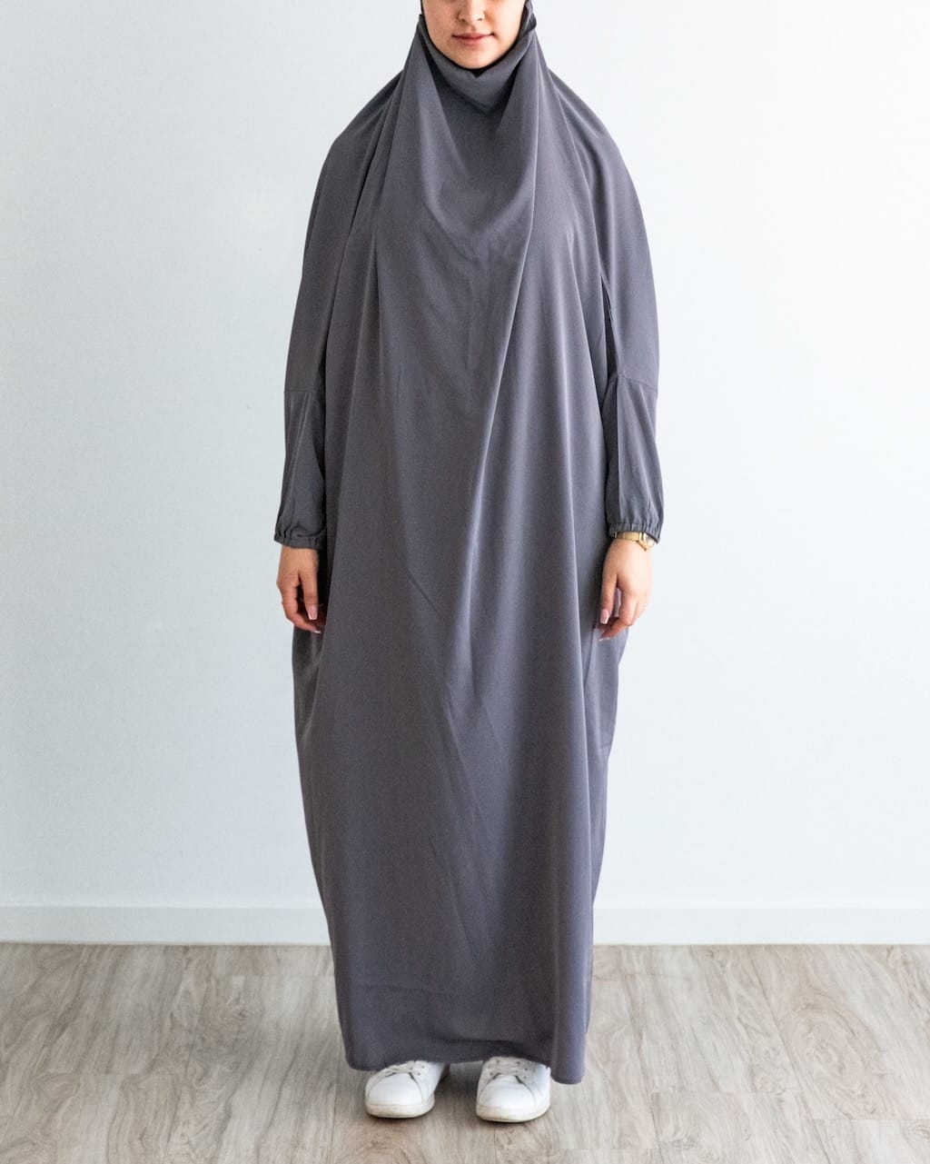 One Piece Prayer Jilbab - Charcoal - Jilbab - Fajr Noor