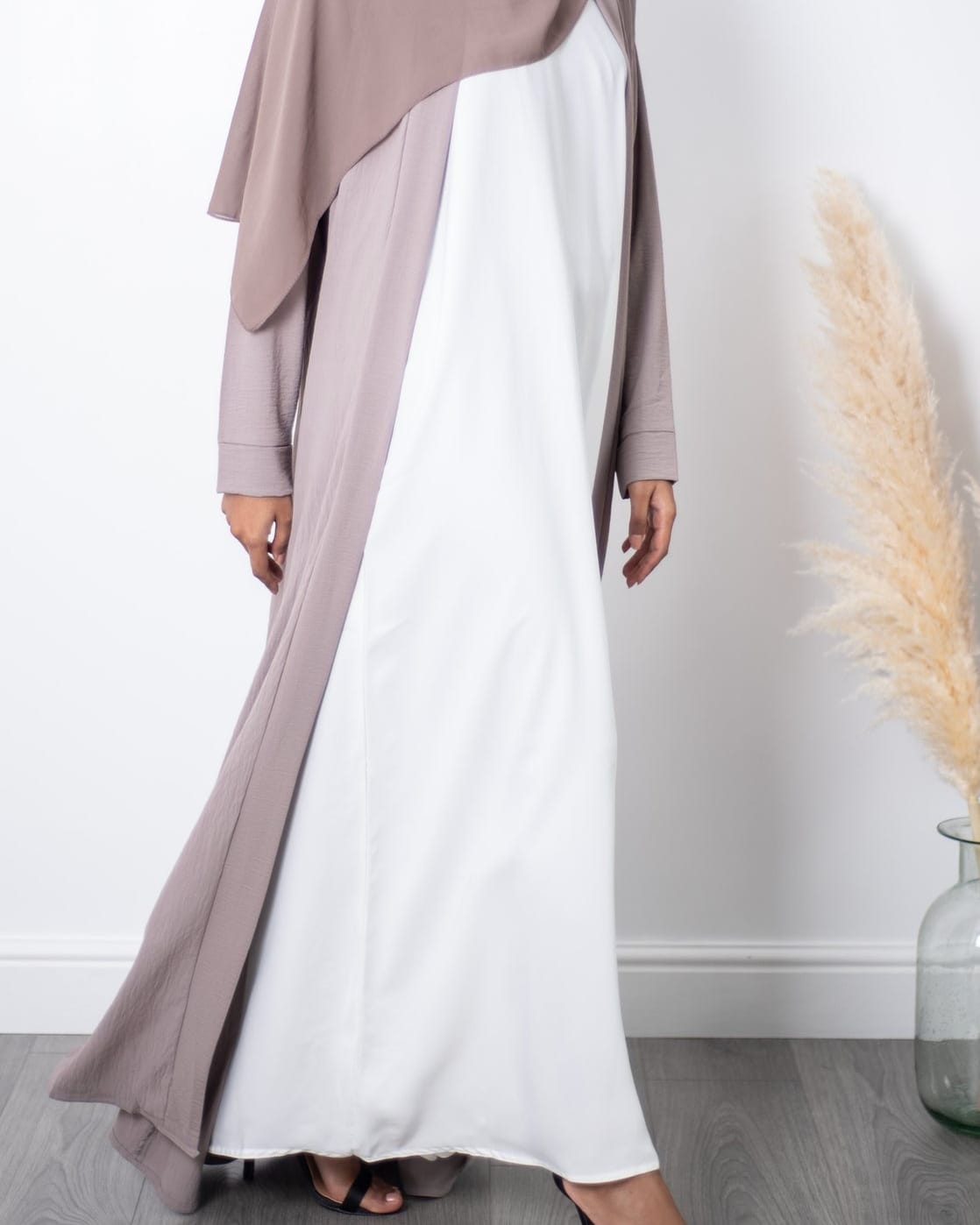 White Sleeveless Slip Dress Slip Dress Fajr Noor S