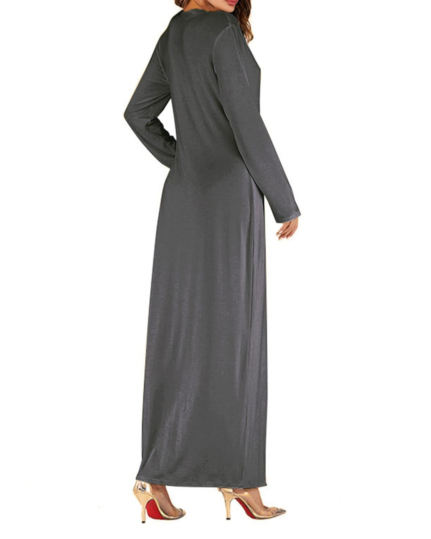 Grey Slip Dress Slip Dress Fajr Noor