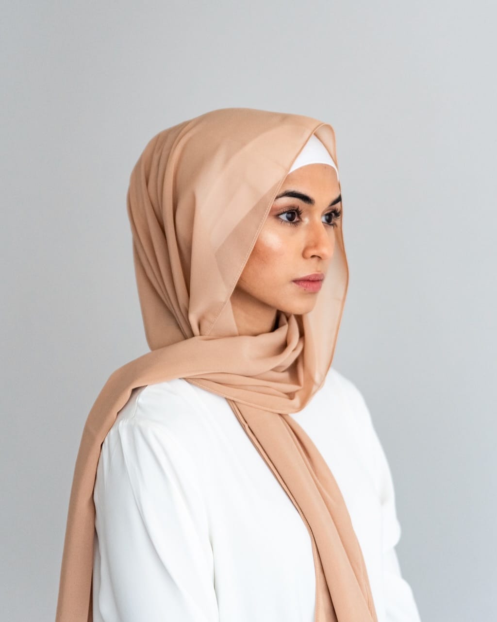 Nude Chiffon Hijab Box Hijab Box Fajr Noor