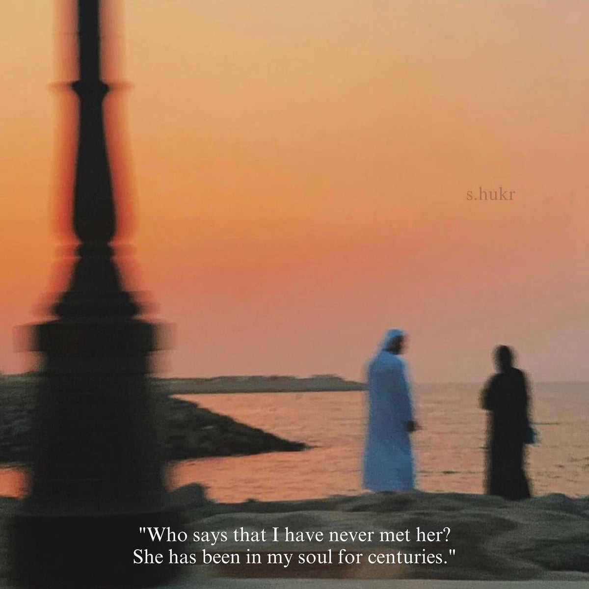 "Who says that I have never met her? She has been in my soul for centuries."