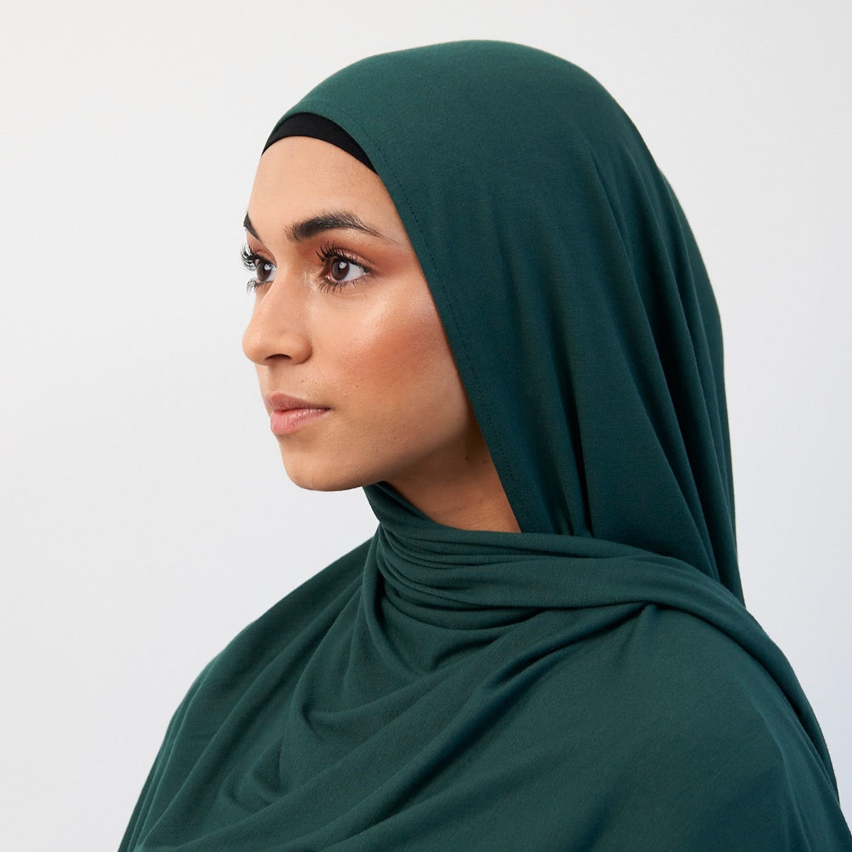 premium bamboo cotton jersey hijab forest green fajr noor australia