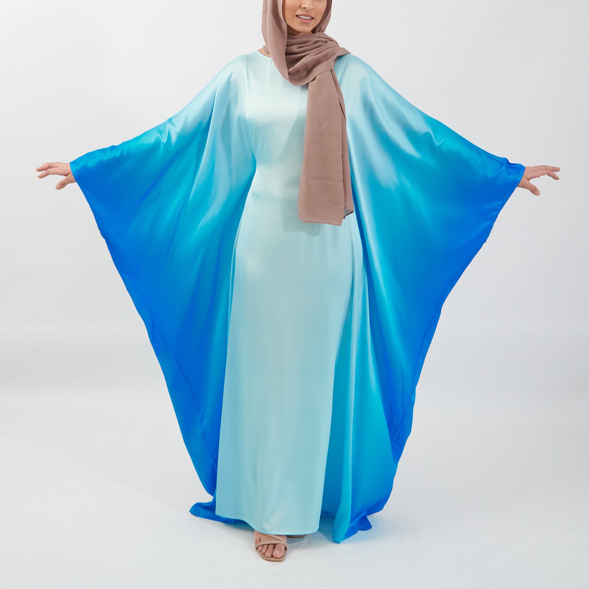 Ombre Abaya Kaftan Butterfly Abaya Blue Abaya