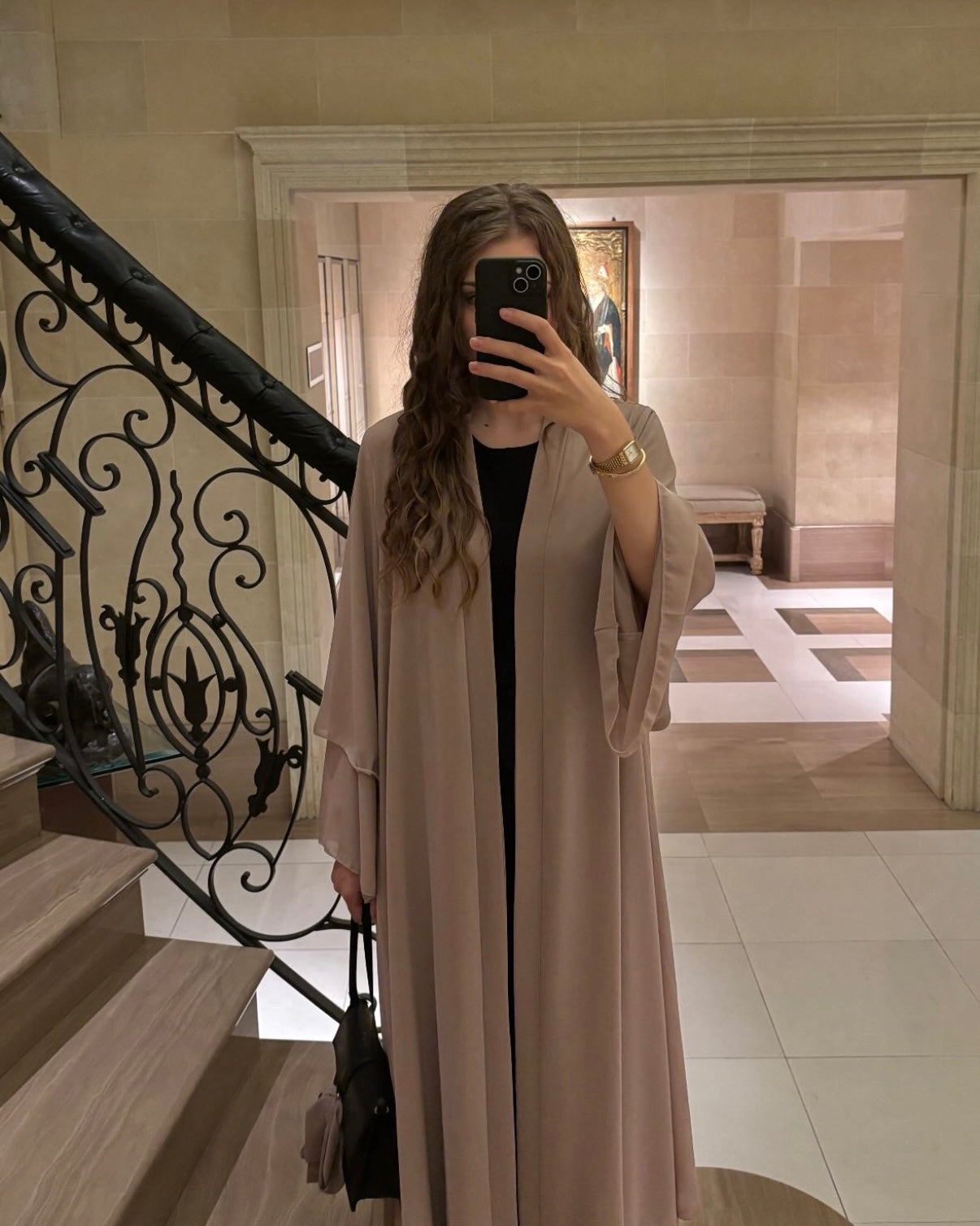 Aisha Abaya with Hijab - Nude