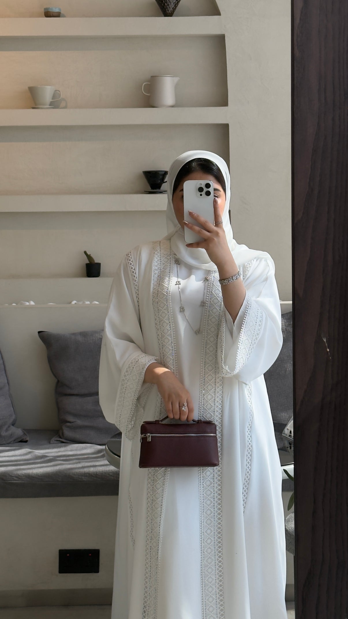 Nourah Everyday Abaya - White