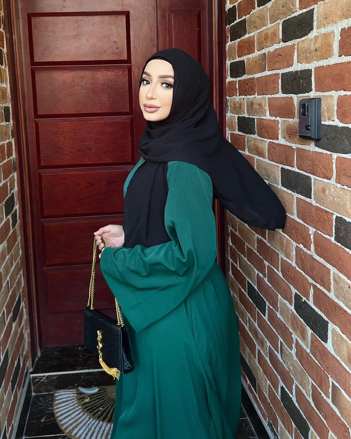 Khatijah Abaya - Emerald Closed Abaya Fajr Noor 