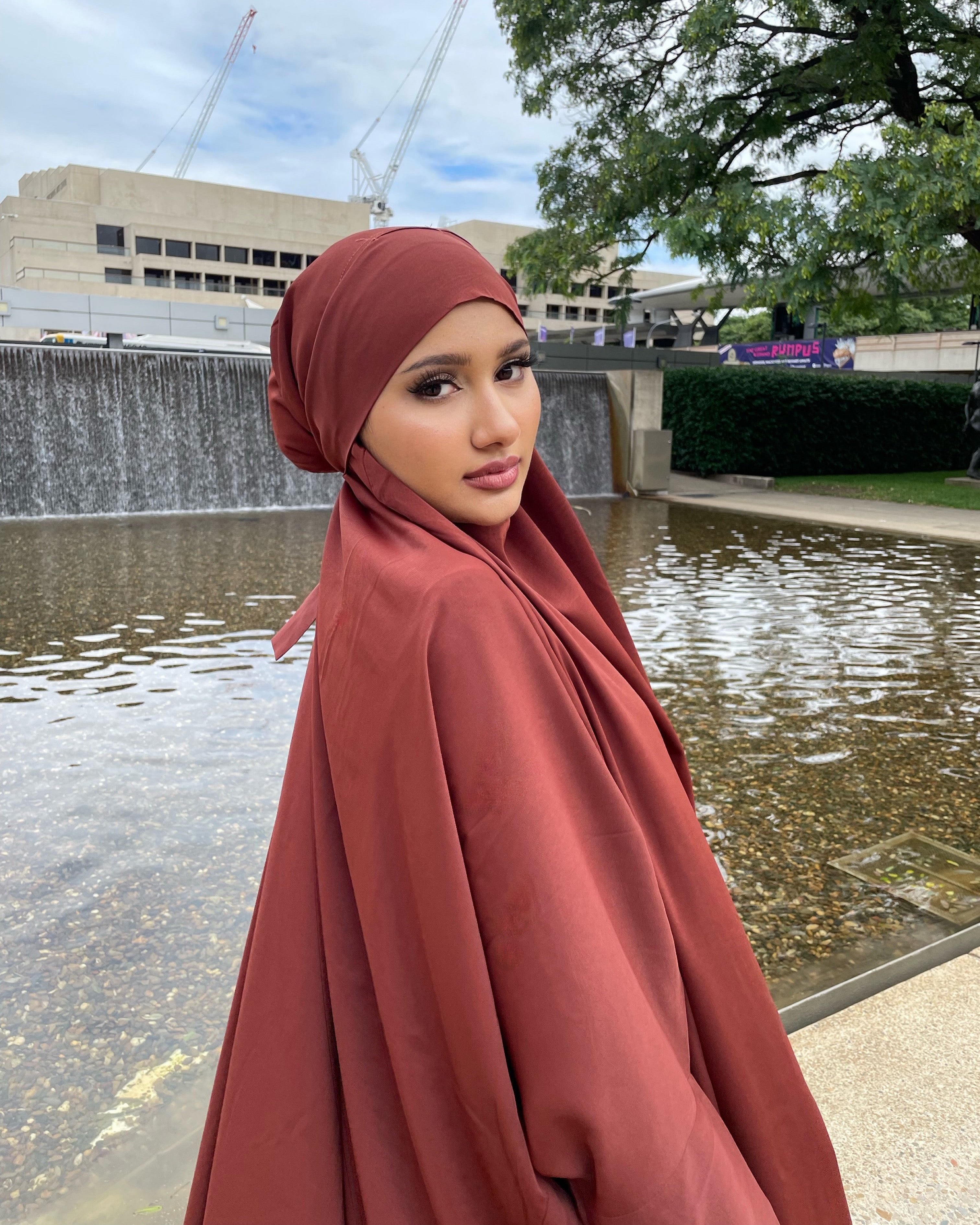 Full Length Prayer Jilbab - Maroon