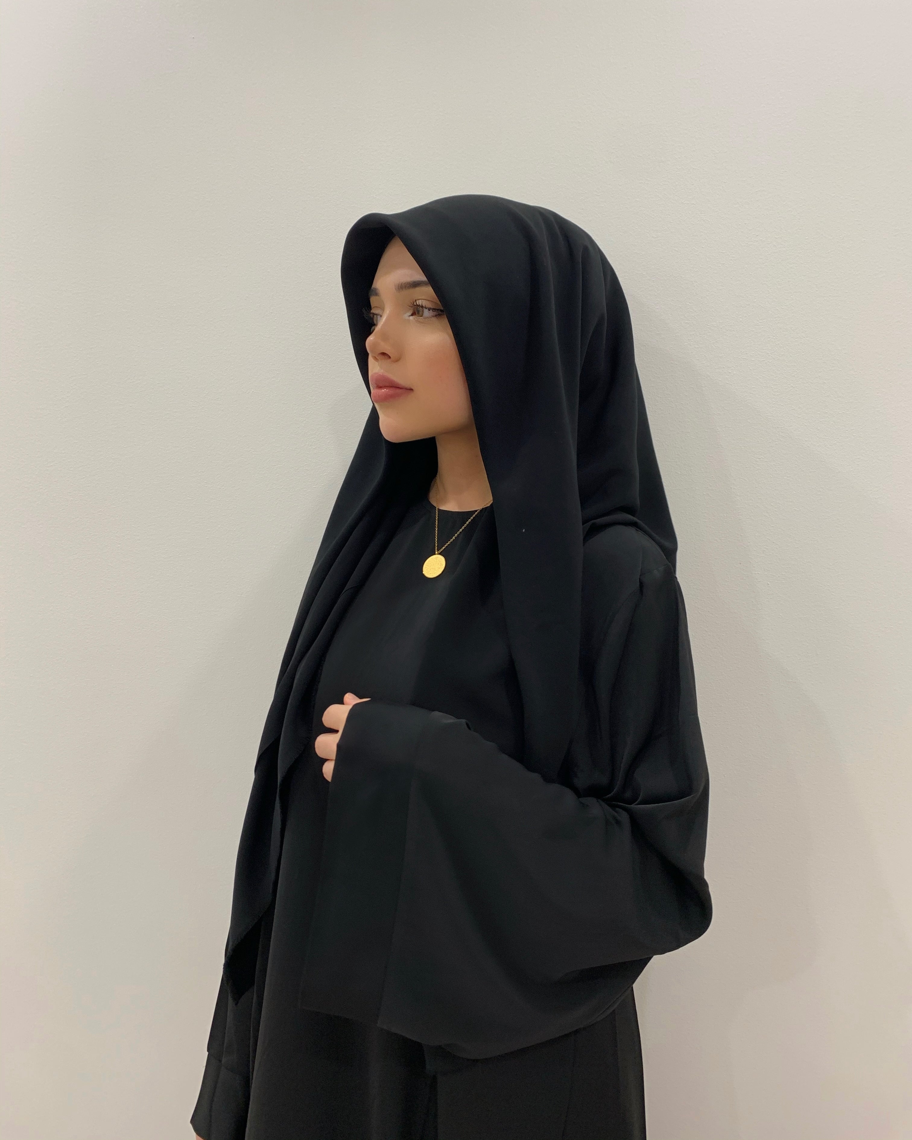 Khatijah Abaya - Black Closed Abaya Fajr Noor 