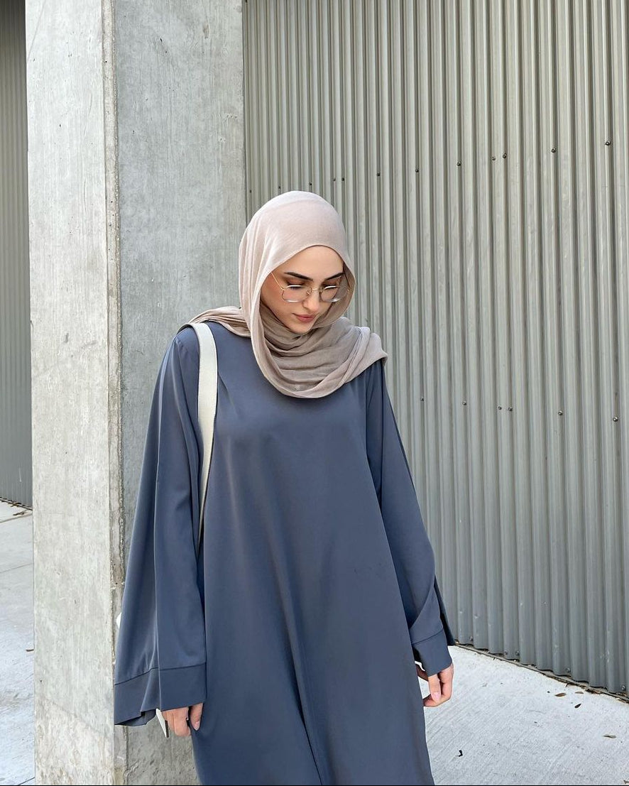 Khatijah Abaya - Charcoal Closed Abaya Fajr Noor 