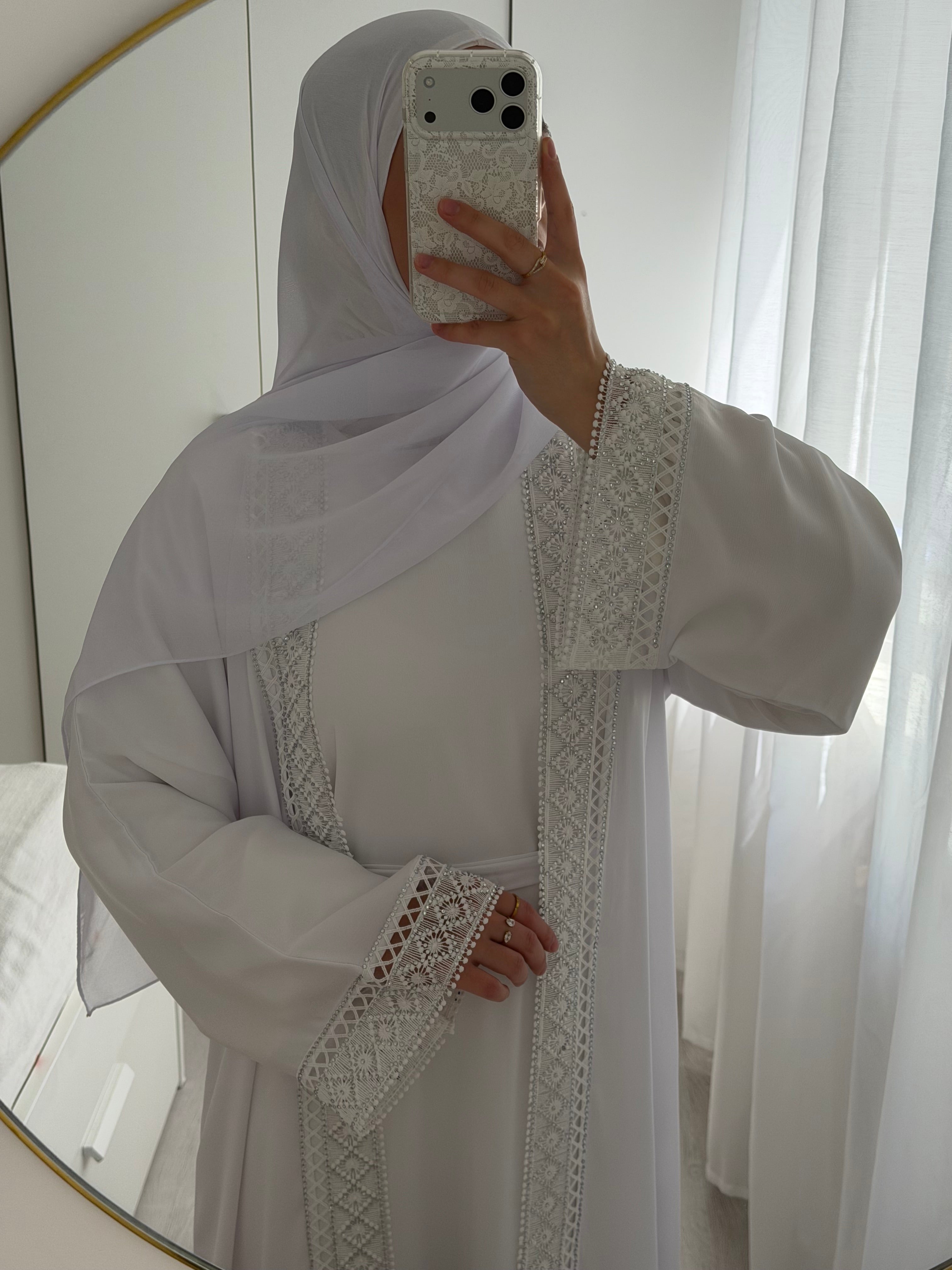Nourah Everyday Abaya - White