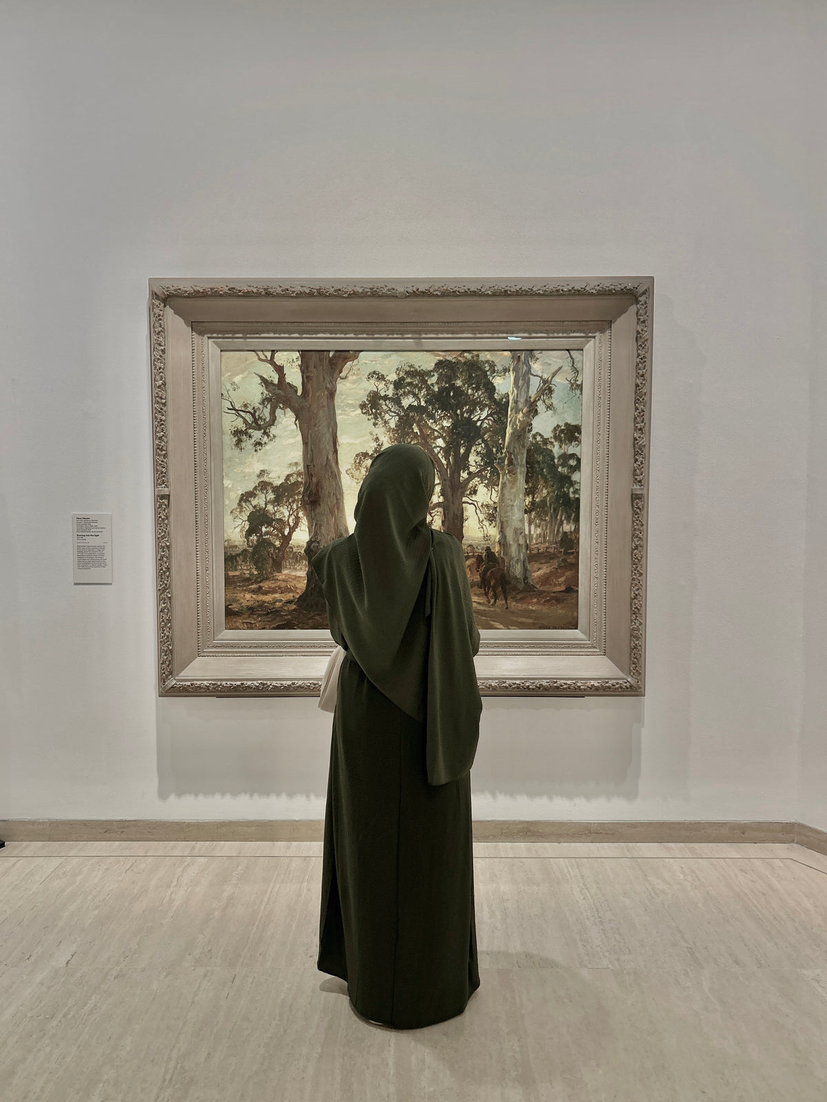 3PC Crinkle Abaya - Khaki