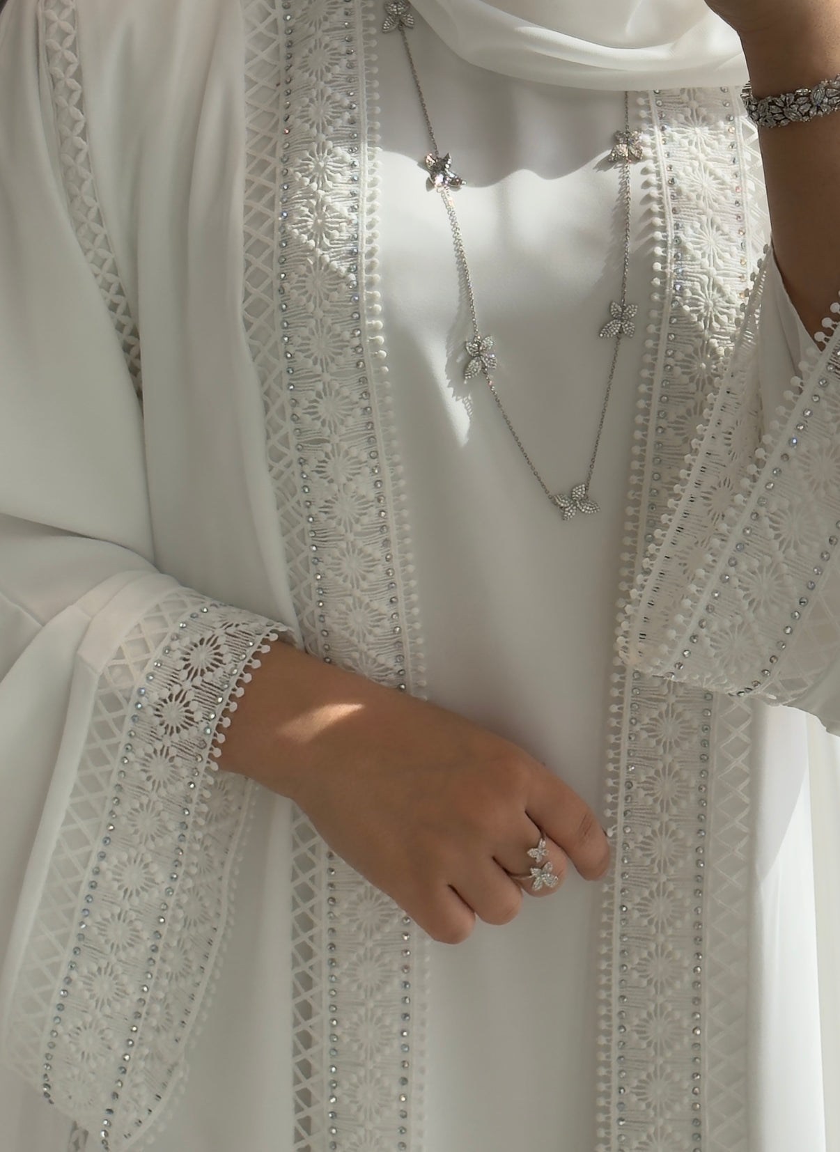 Nourah Everyday Abaya - White