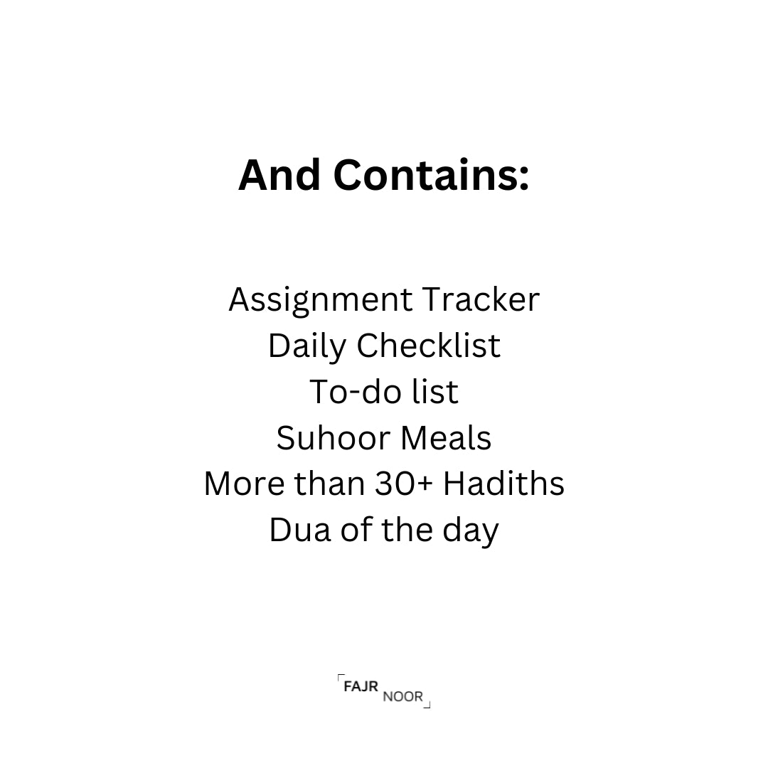 Digital Ramadan Planner Ramadan Planner Fajr Noor 