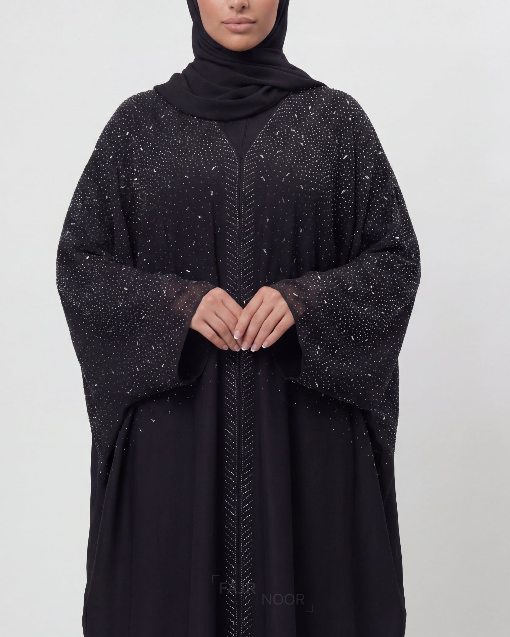 Amina Butterfly Abaya - Black