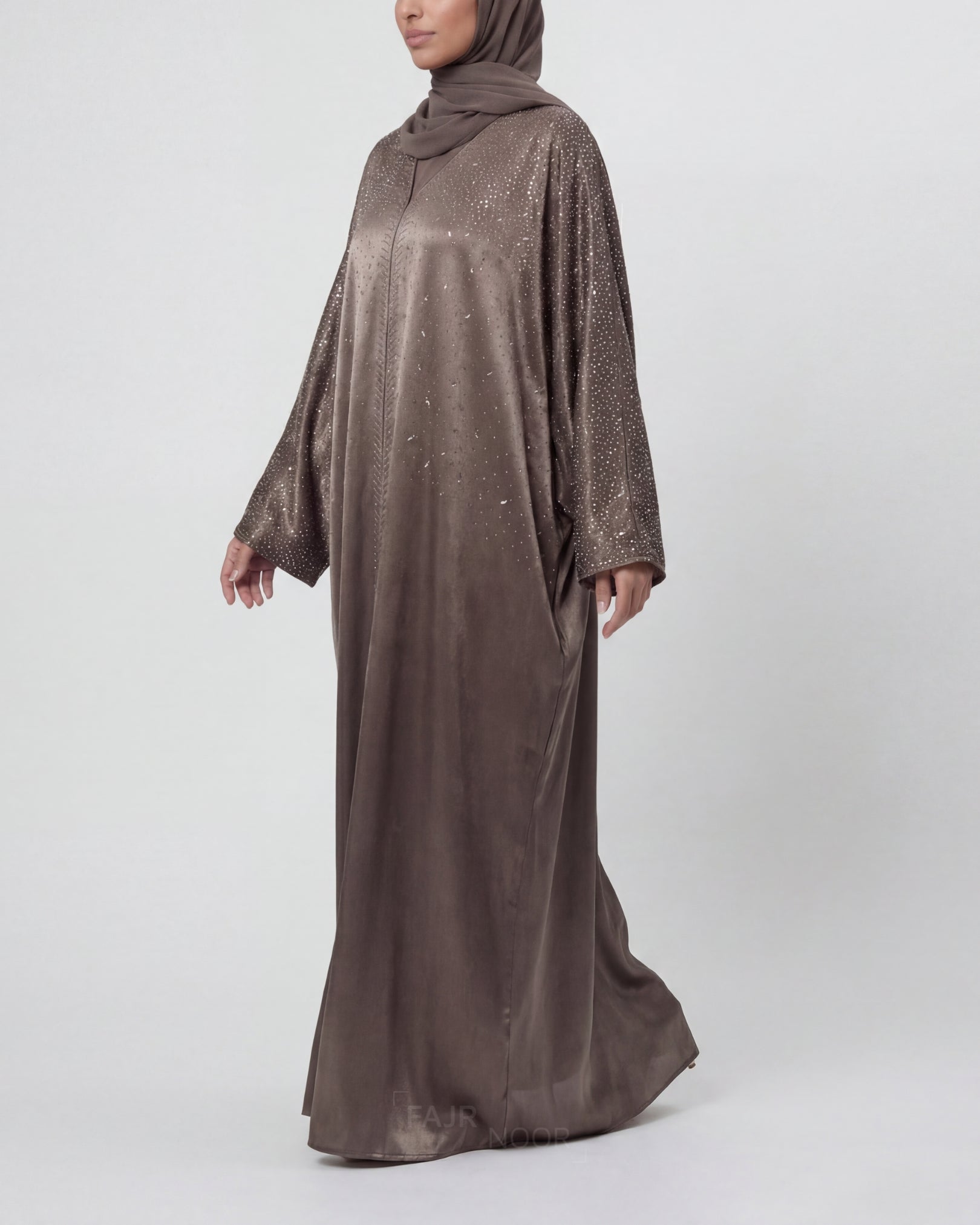 Amina Butterfly Abaya - Mocha