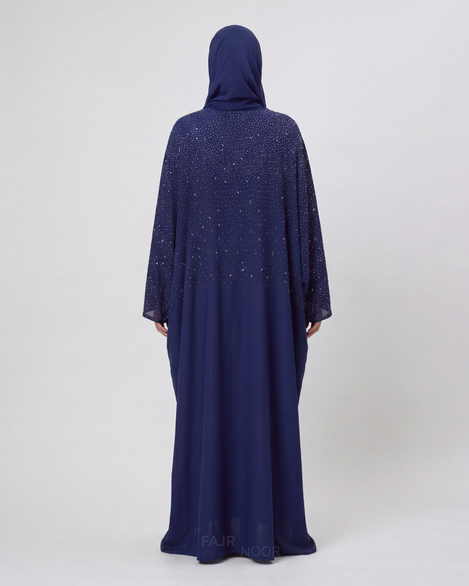 Amina Butterfly Abaya - Navy